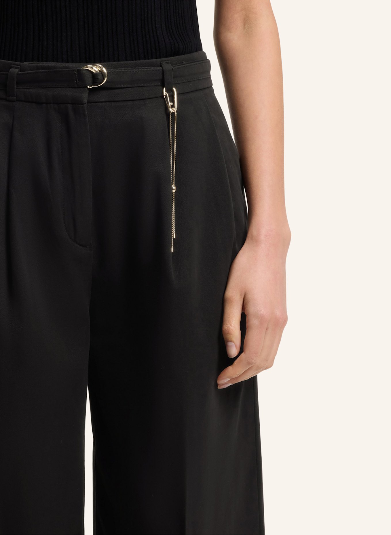 HUGO Casual Hose HENESA-2-W Straight Fit: SCHWARZ