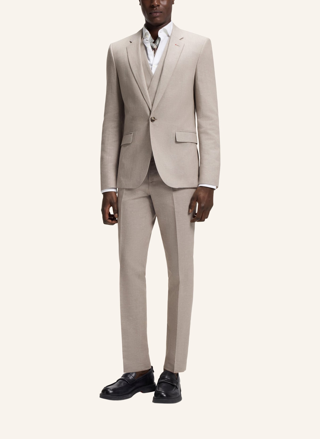 HUGO Business Anzug HENRY-GETLIN253X Slim Fit: HELLBRAUN