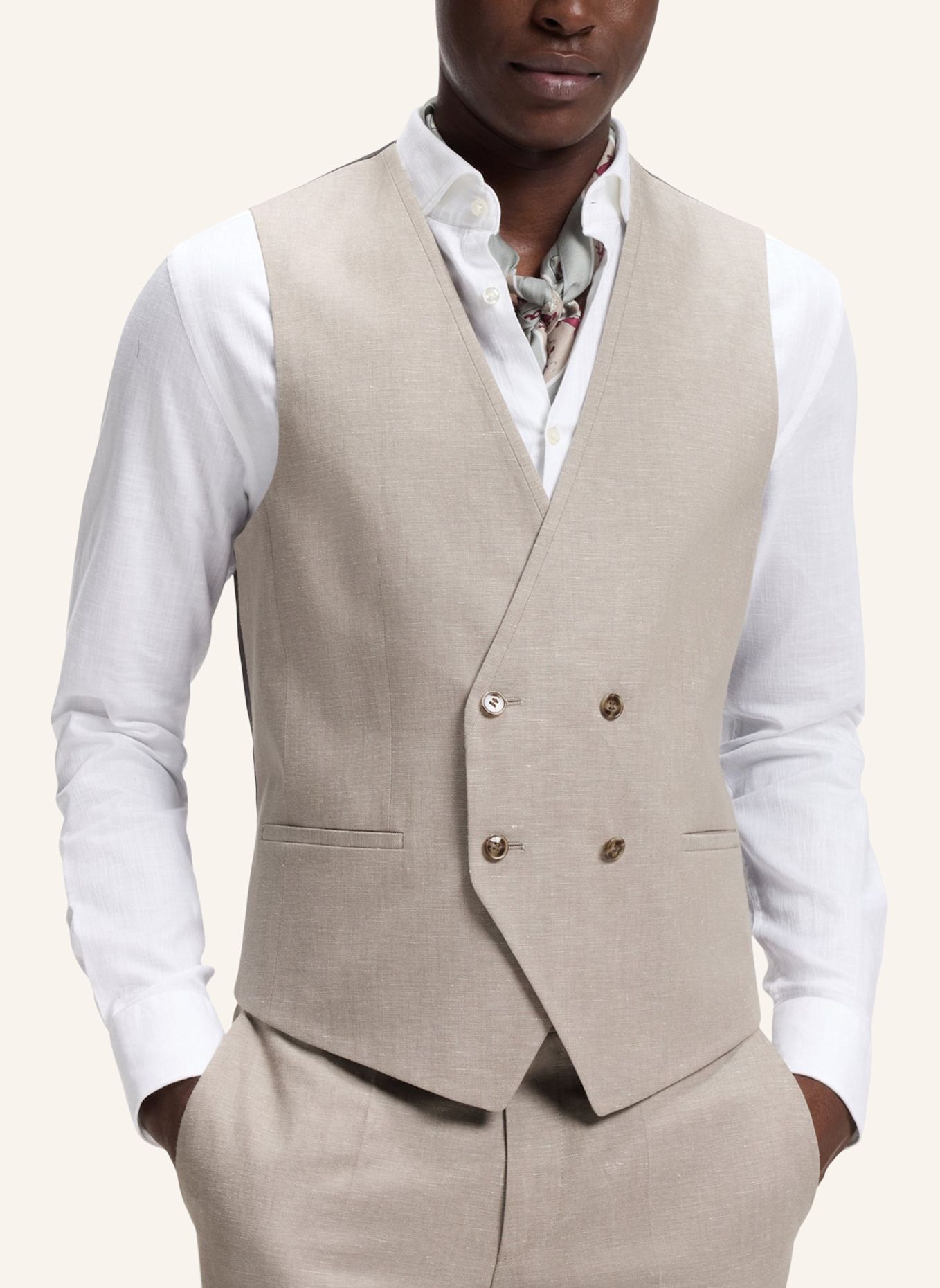 HUGO Business Anzug HENRY-GETLIN253X Slim Fit: HELLBRAUN
