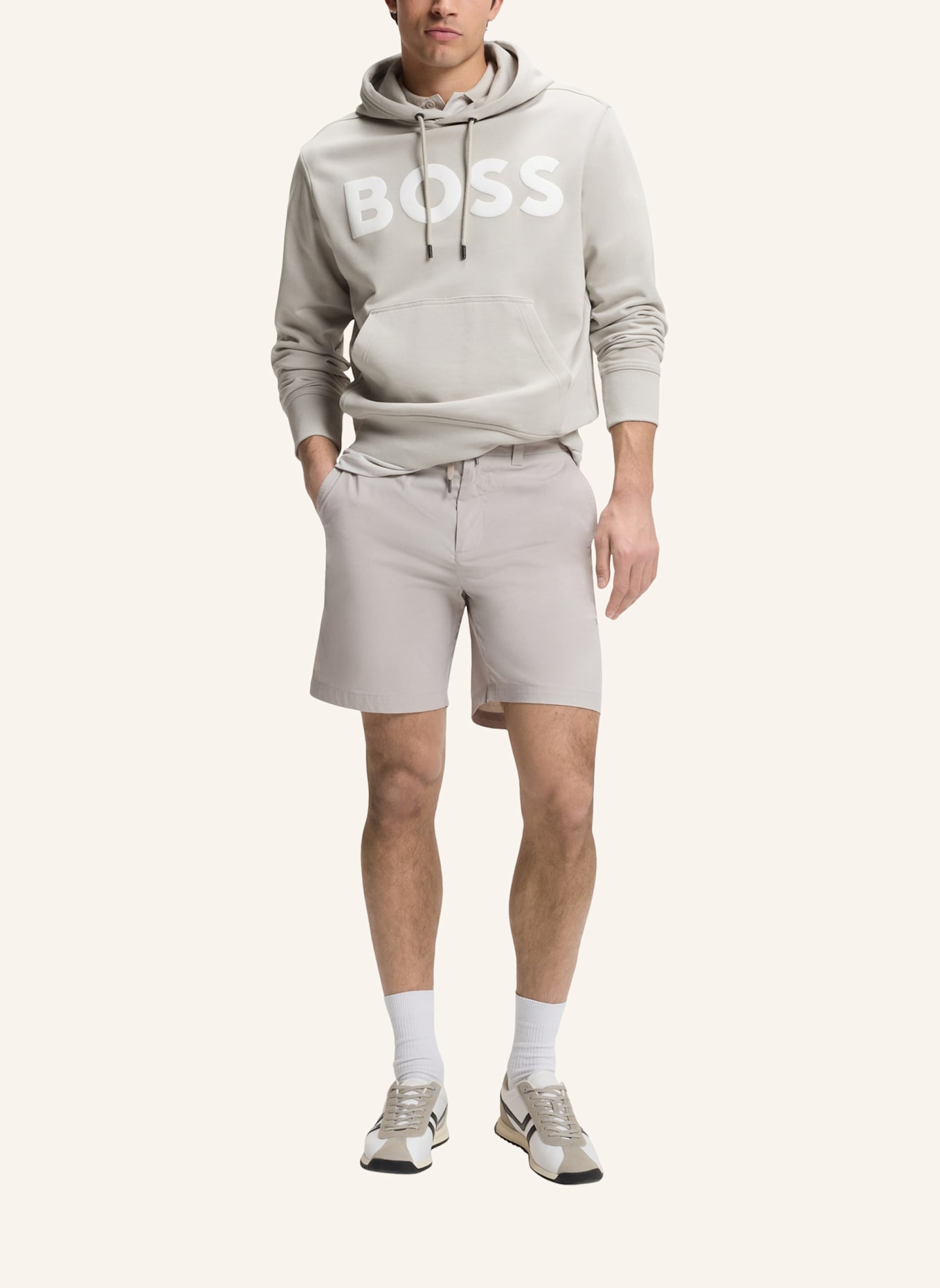 BOSS Hoodie WEBASIC: HELLGRAU