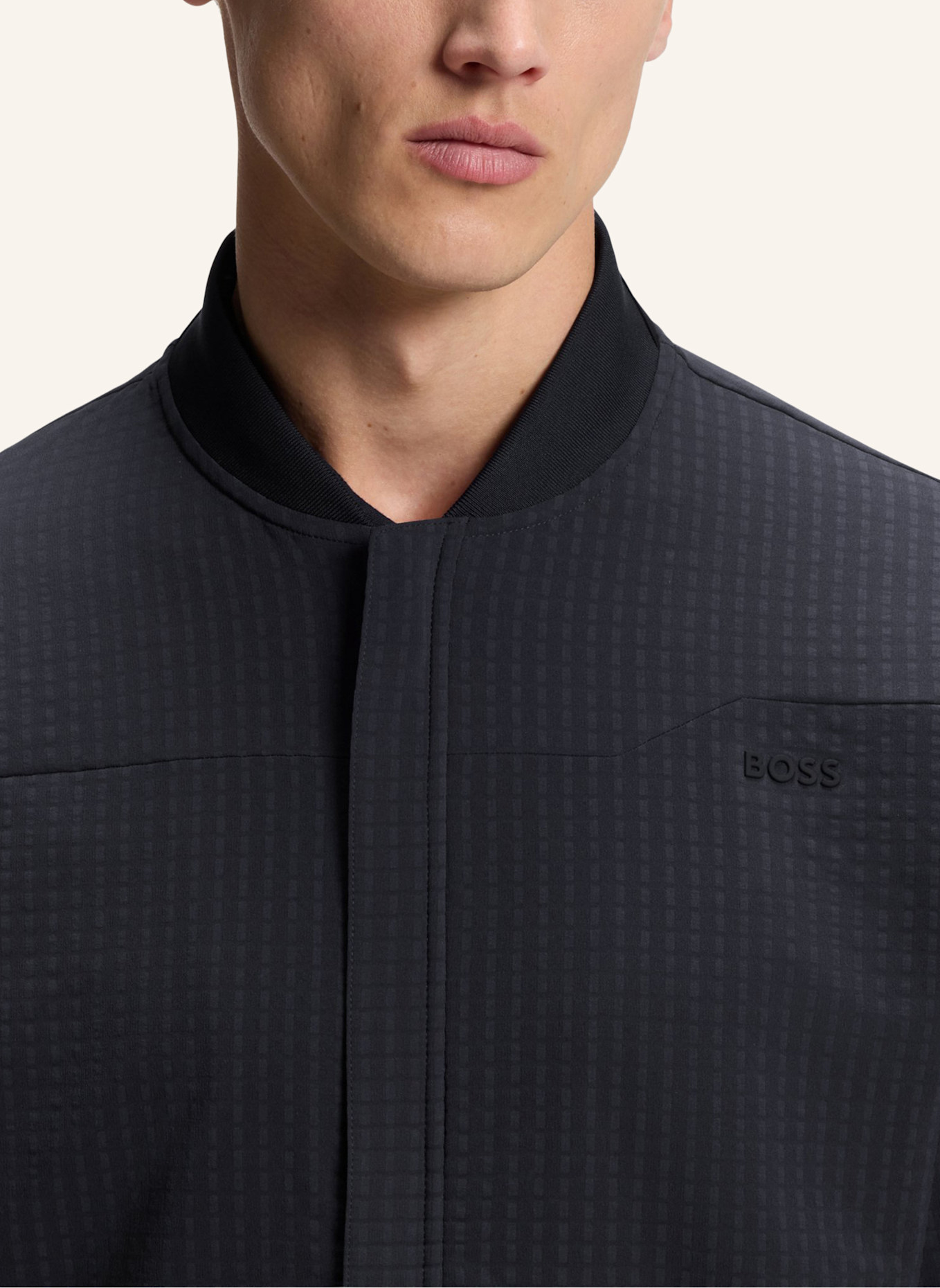 BOSS Sweatshirt SW_TERRACE FZ Relaxed Fit: DUNKELBLAU