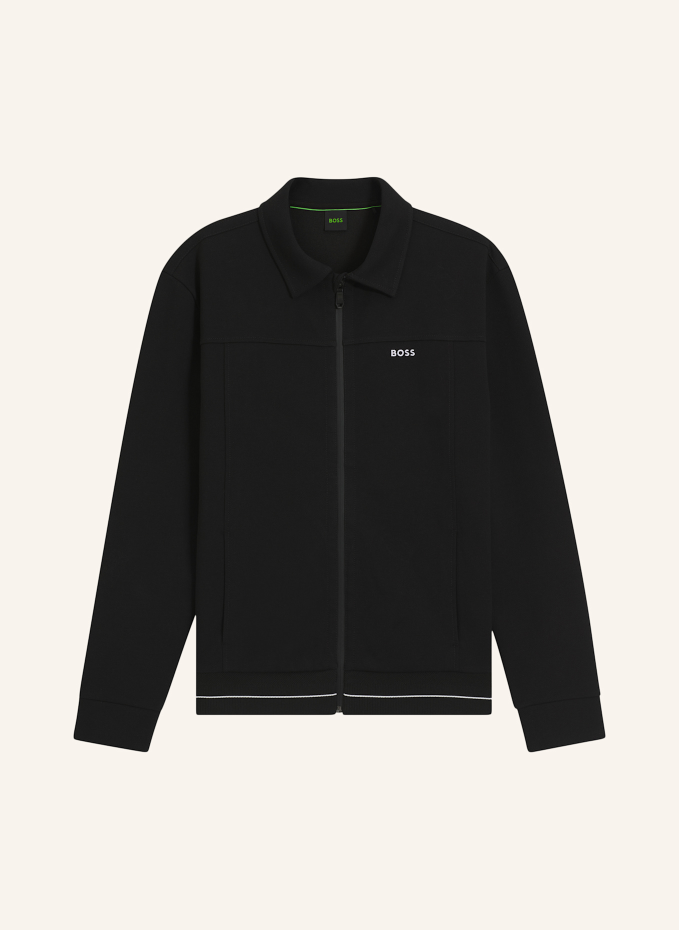 BOSS Sweatshirt SW_MEMBER FZ Relaxed Fit: SCHWARZ