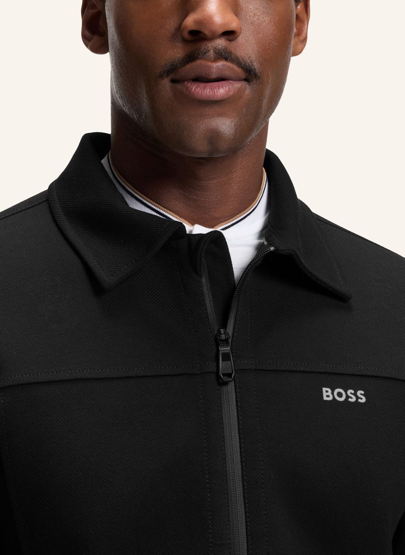 BOSS Sweatshirt SW_MEMBER FZ Relaxed Fit: SCHWARZ