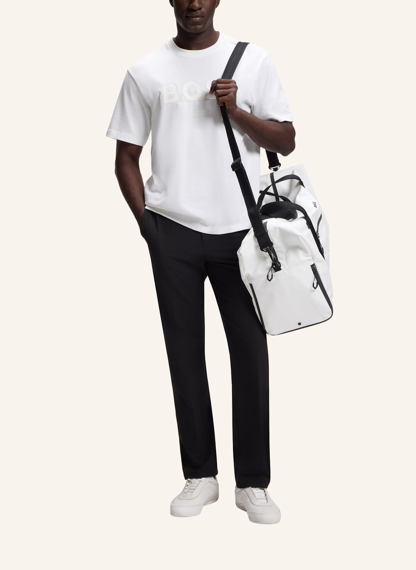 BOSS Reisetasche STENSON_BIG HOLDALL: WEISS