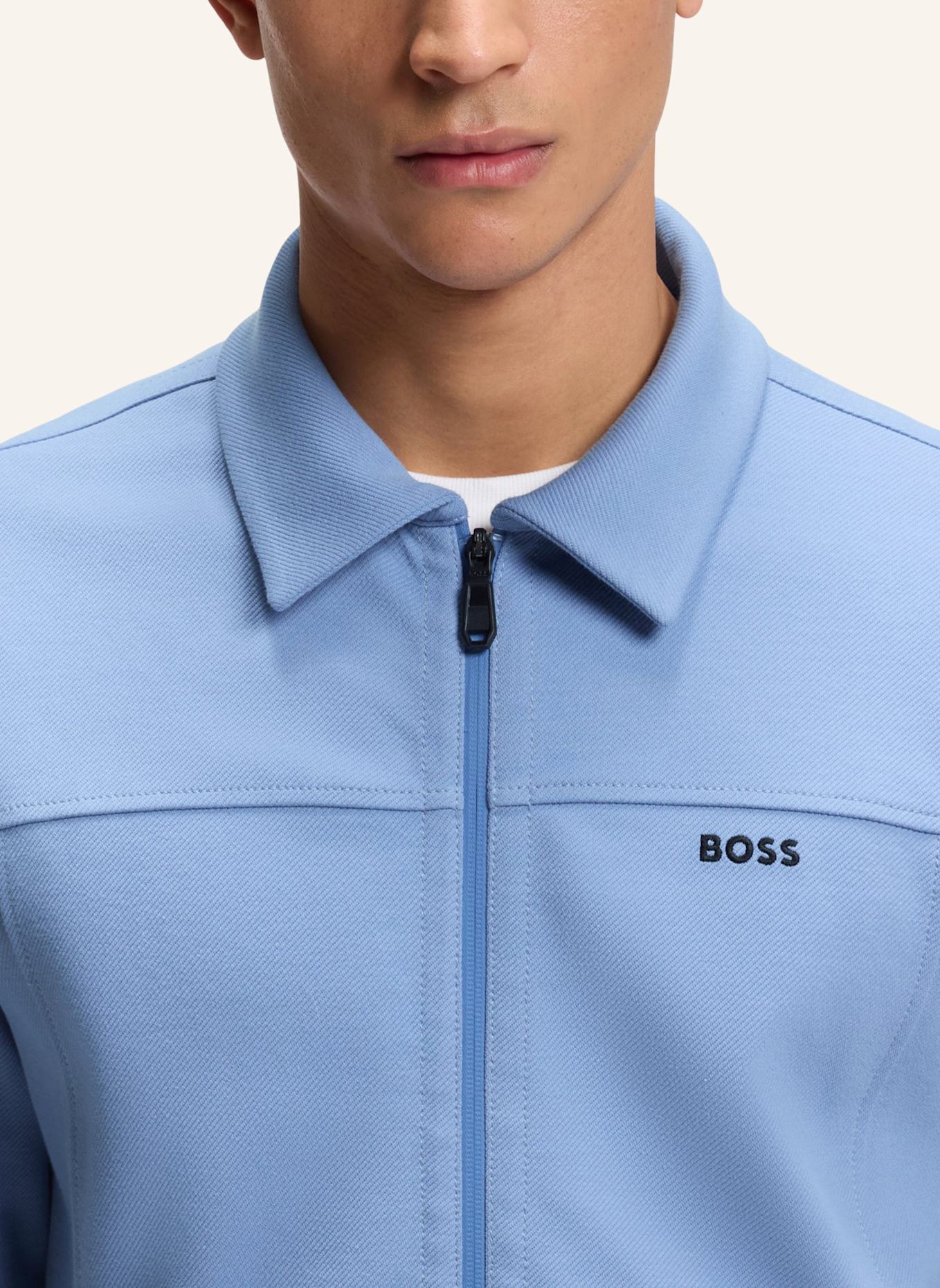 BOSS Sweatshirt SW_MEMBER FZ Relaxed Fit: HELLBLAU