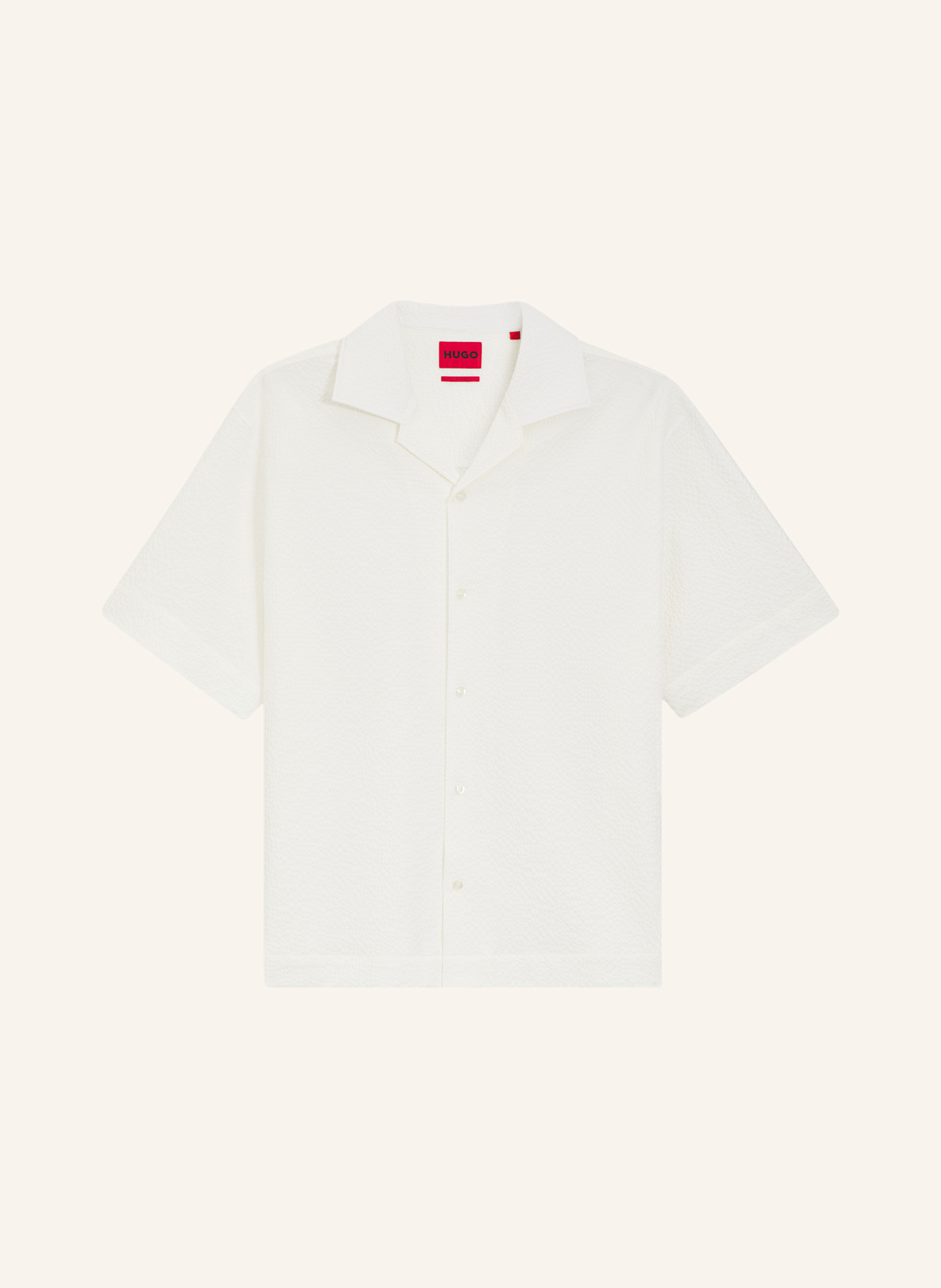 HUGO Casual Hemd ESPINO Oversize Fit: WEISS