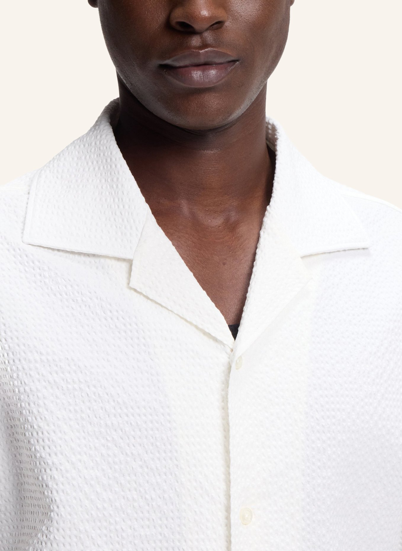 HUGO Casual Hemd ESPINO Oversize Fit: WEISS