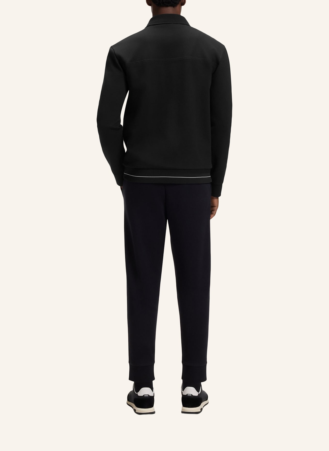 BOSS Sweatshirt SW_MEMBER FZ Relaxed Fit: SCHWARZ