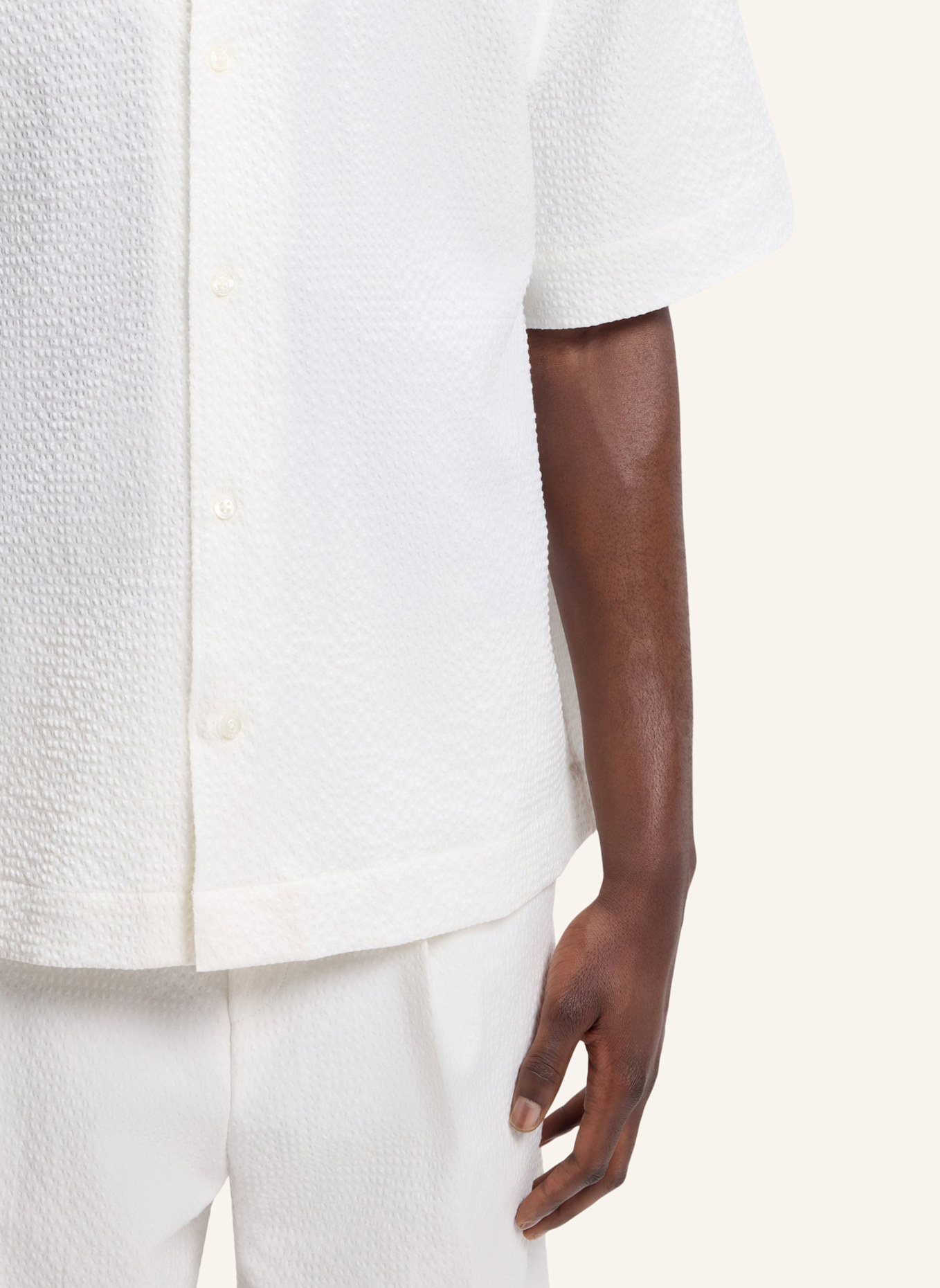 HUGO Casual Hemd ESPINO Oversize Fit: WEISS