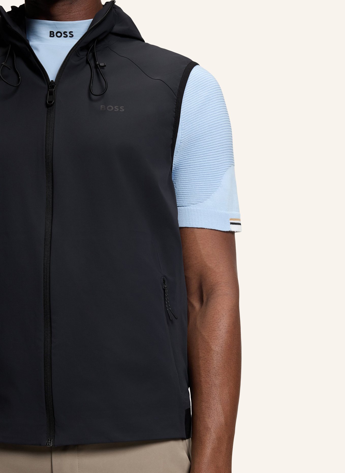 BOSS Casual Jacke OW_TERRACE VEST HD Regular Fit: DUNKELBLAU