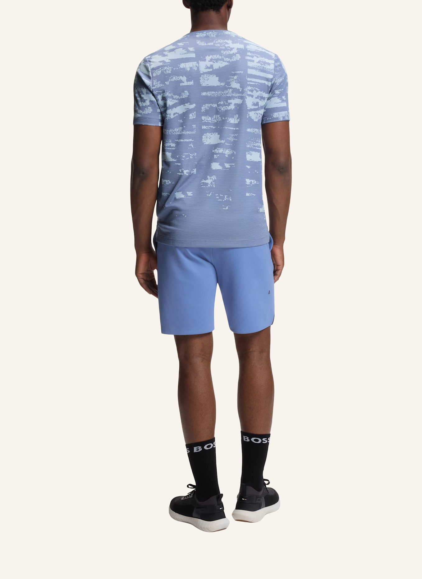 BOSS T-Shirt TS_ACTIVE REPEAT Slim Fit: HELLBLAU