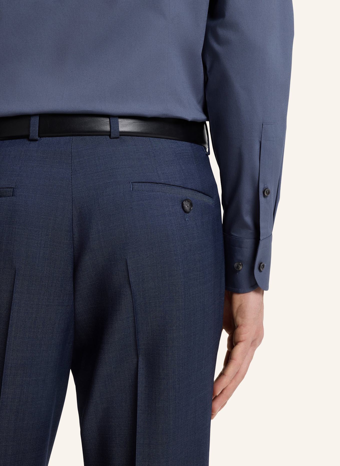 BOSS Hemd HANK Slim Fit: BLAU/ HELLBLAU