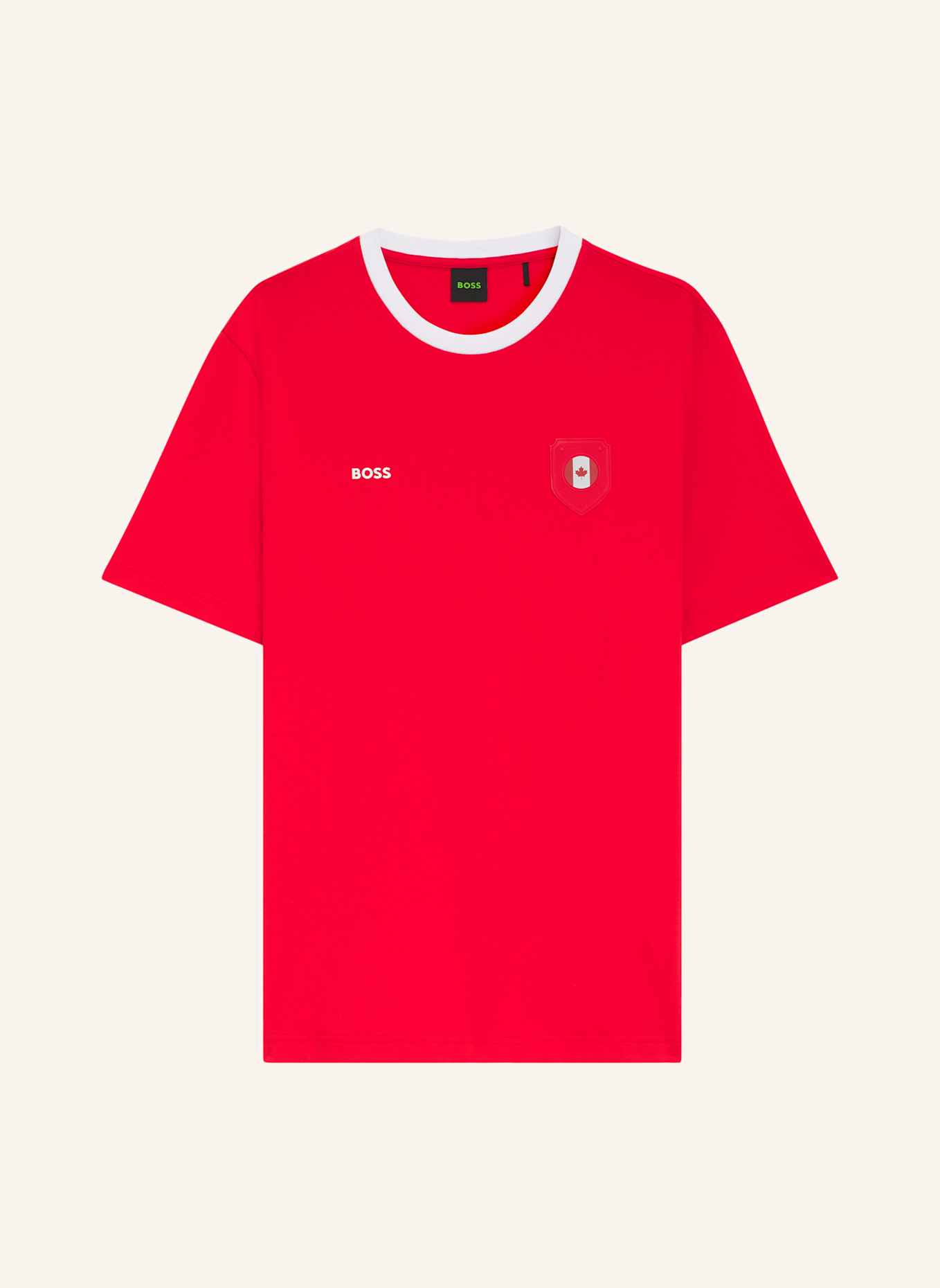 BOSS T-Shirt TS_BB BC LUX TEE Regular Fit: DUNKELROT