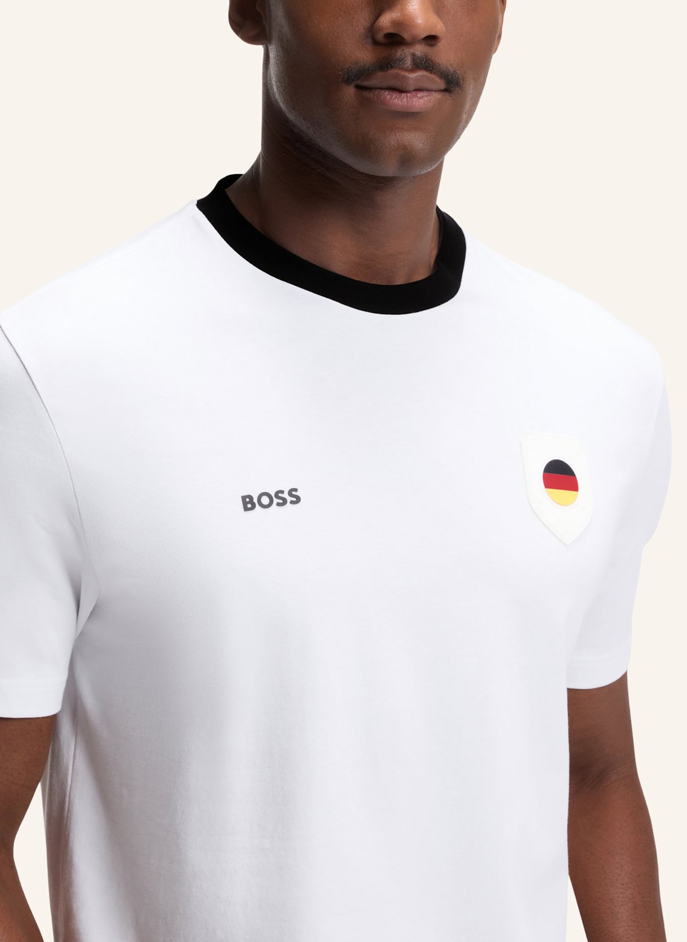 BOSS T-Shirt TS_BB BC LUX TEE Regular Fit: WEISS