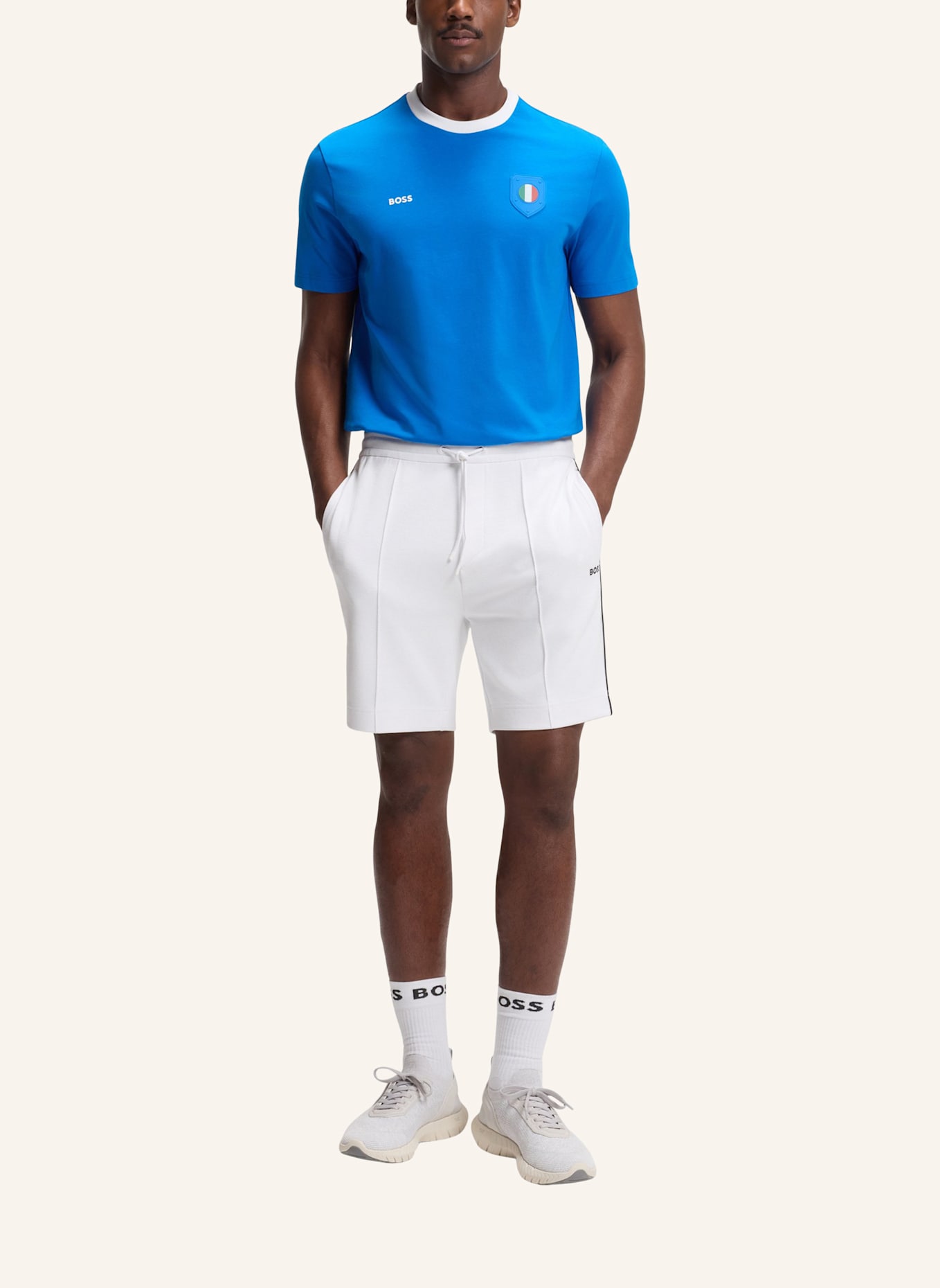 BOSS T-Shirt TS_BB BC LUX TEE Regular Fit: BLAU