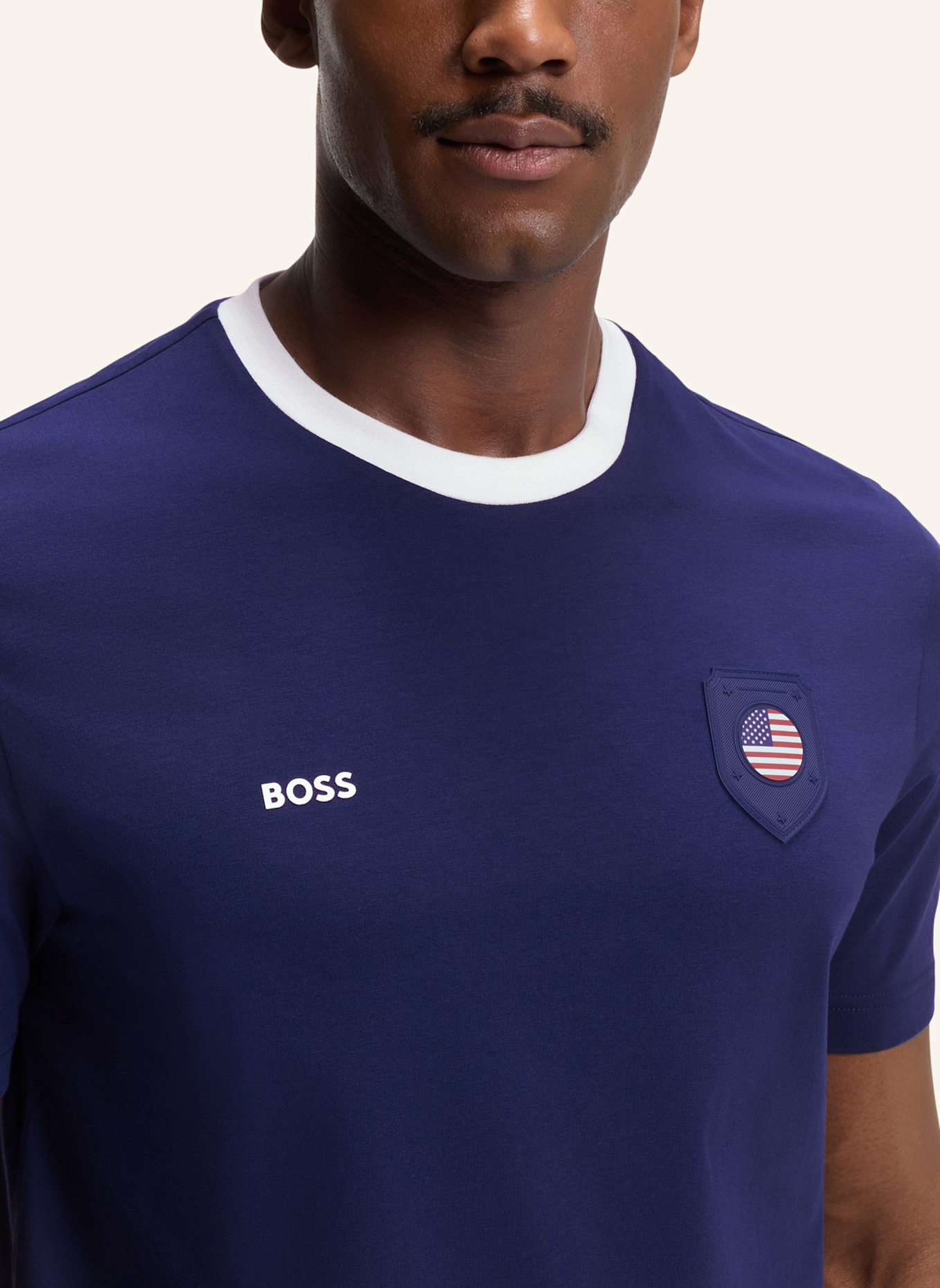 BOSS T-Shirt TS_BB BC LUX TEE Regular Fit: BLAU