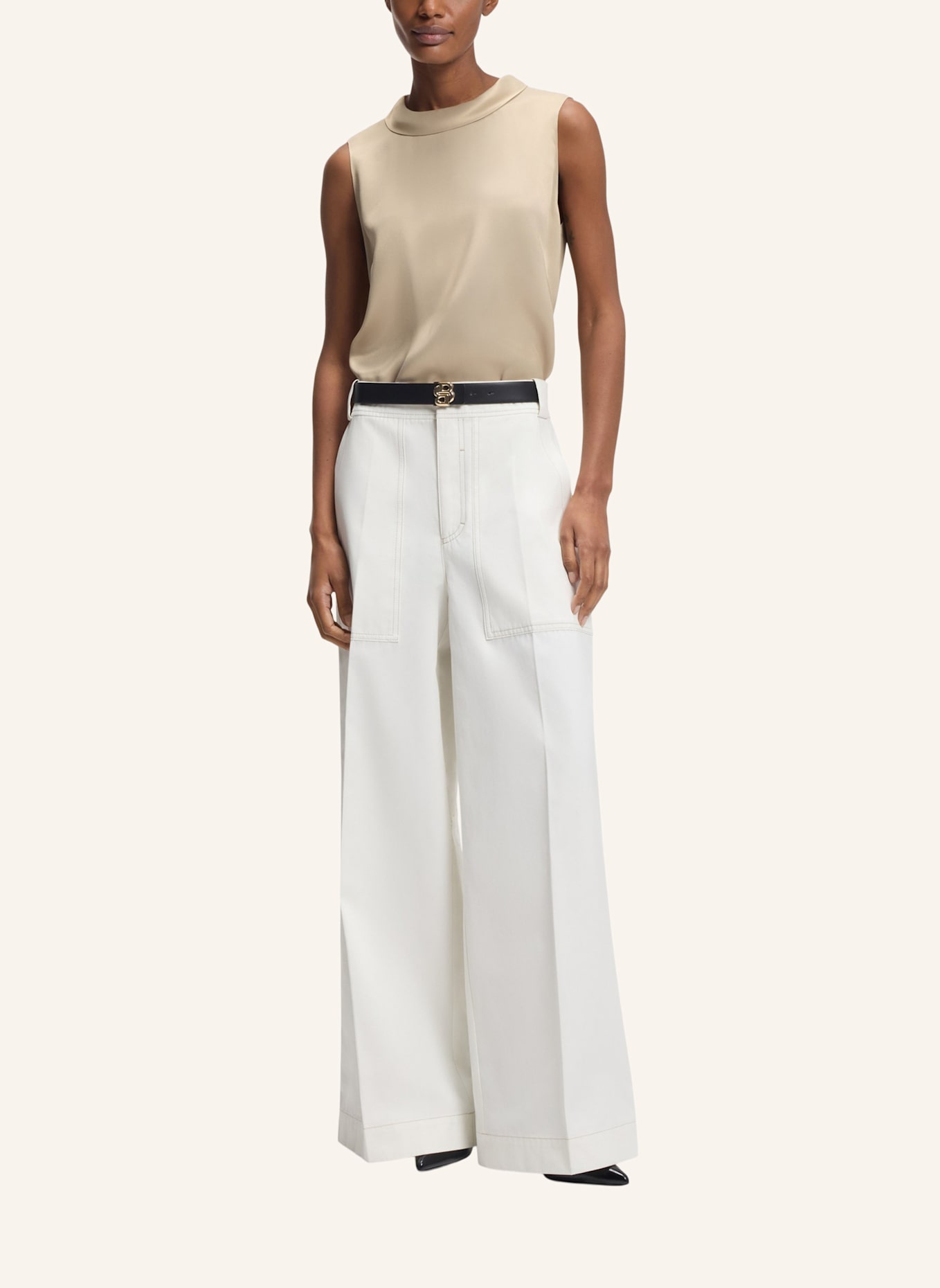 BOSS Business Hose TREVISA Relaxed Fit: WEISS