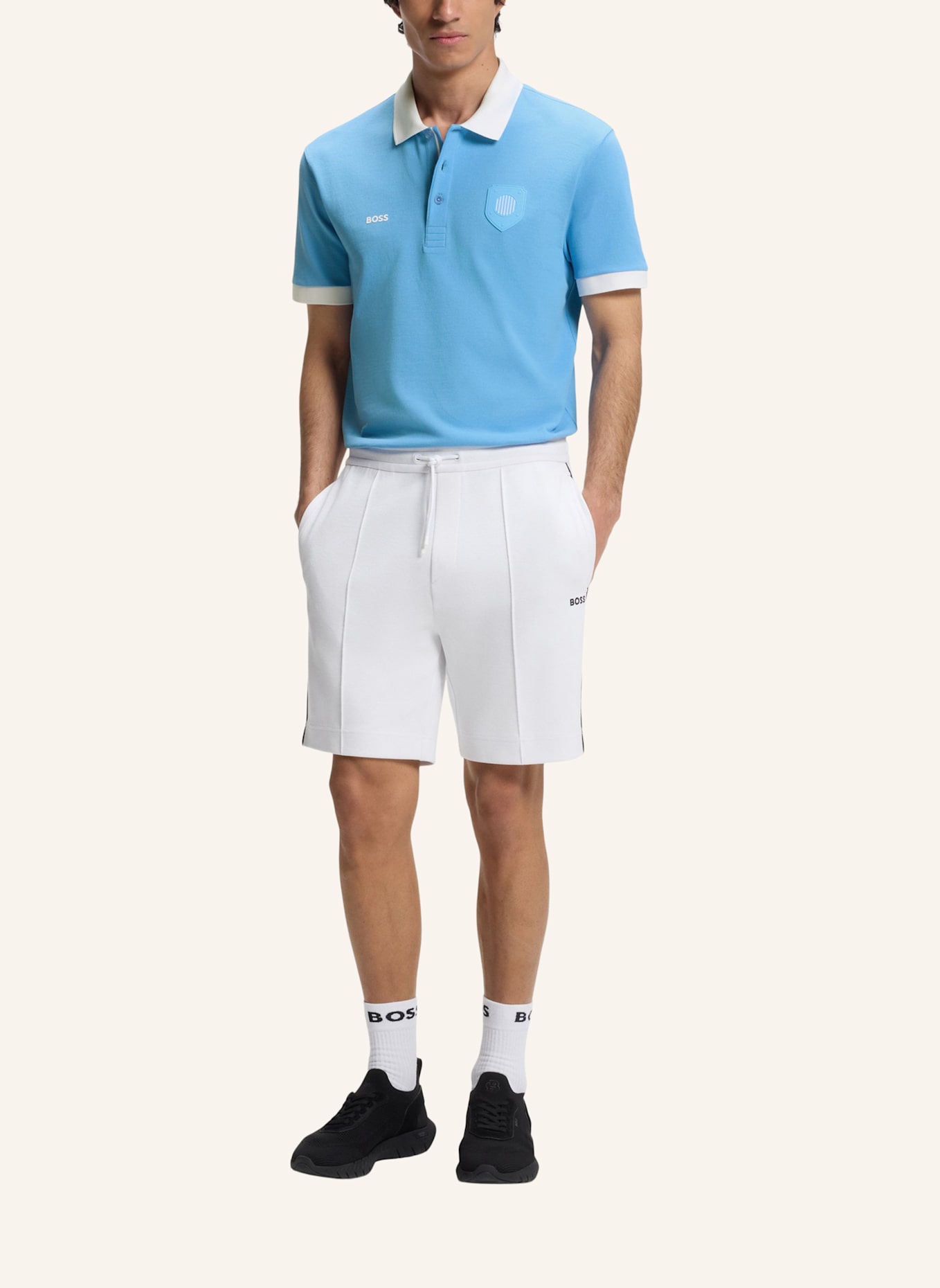 BOSS Poloshirt PL_BB BC LUX PADDY Regular Fit: HELLBLAU