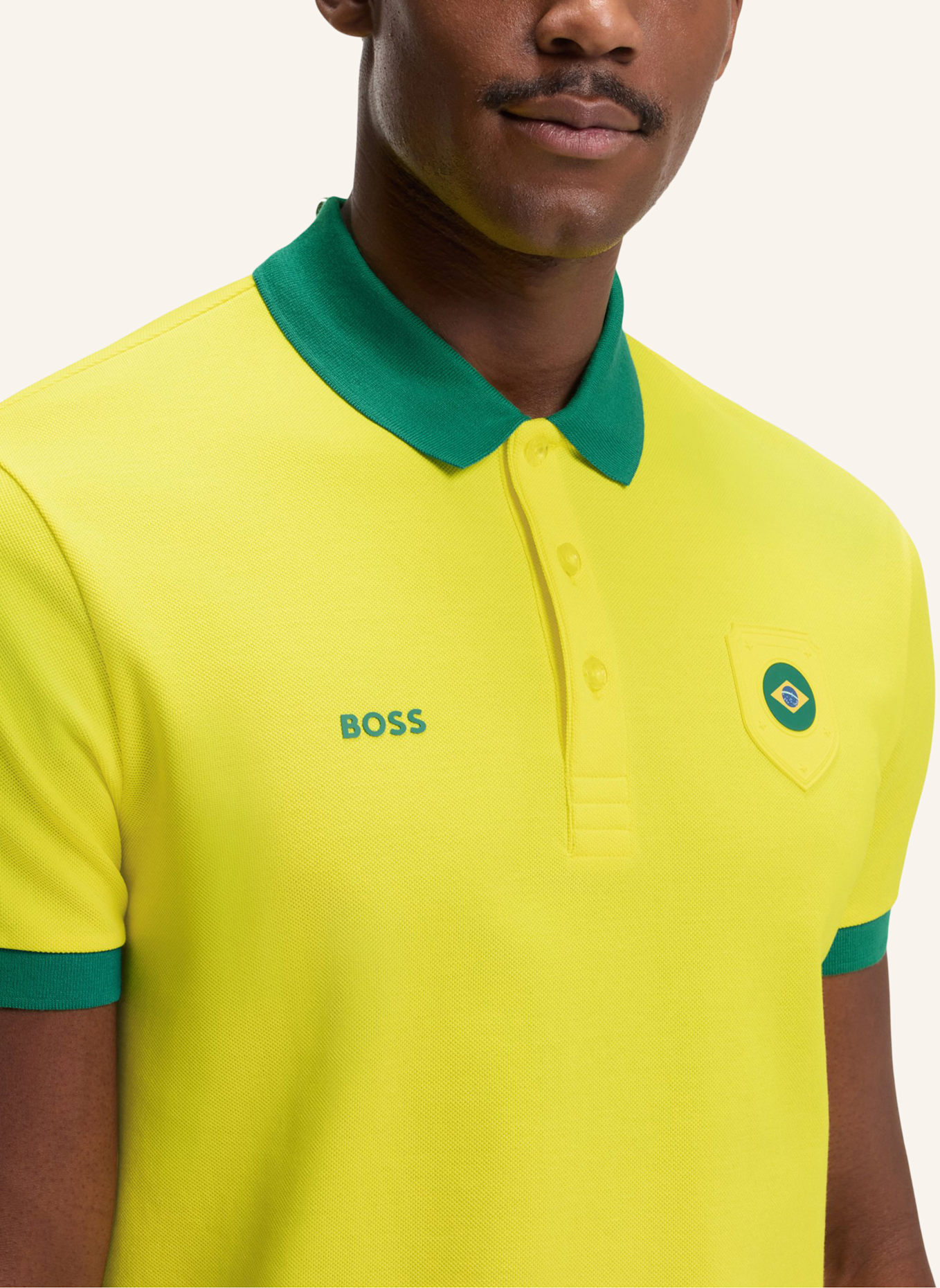 BOSS Poloshirt PL_BB BC LUX PADDY Regular Fit: HELLGELB