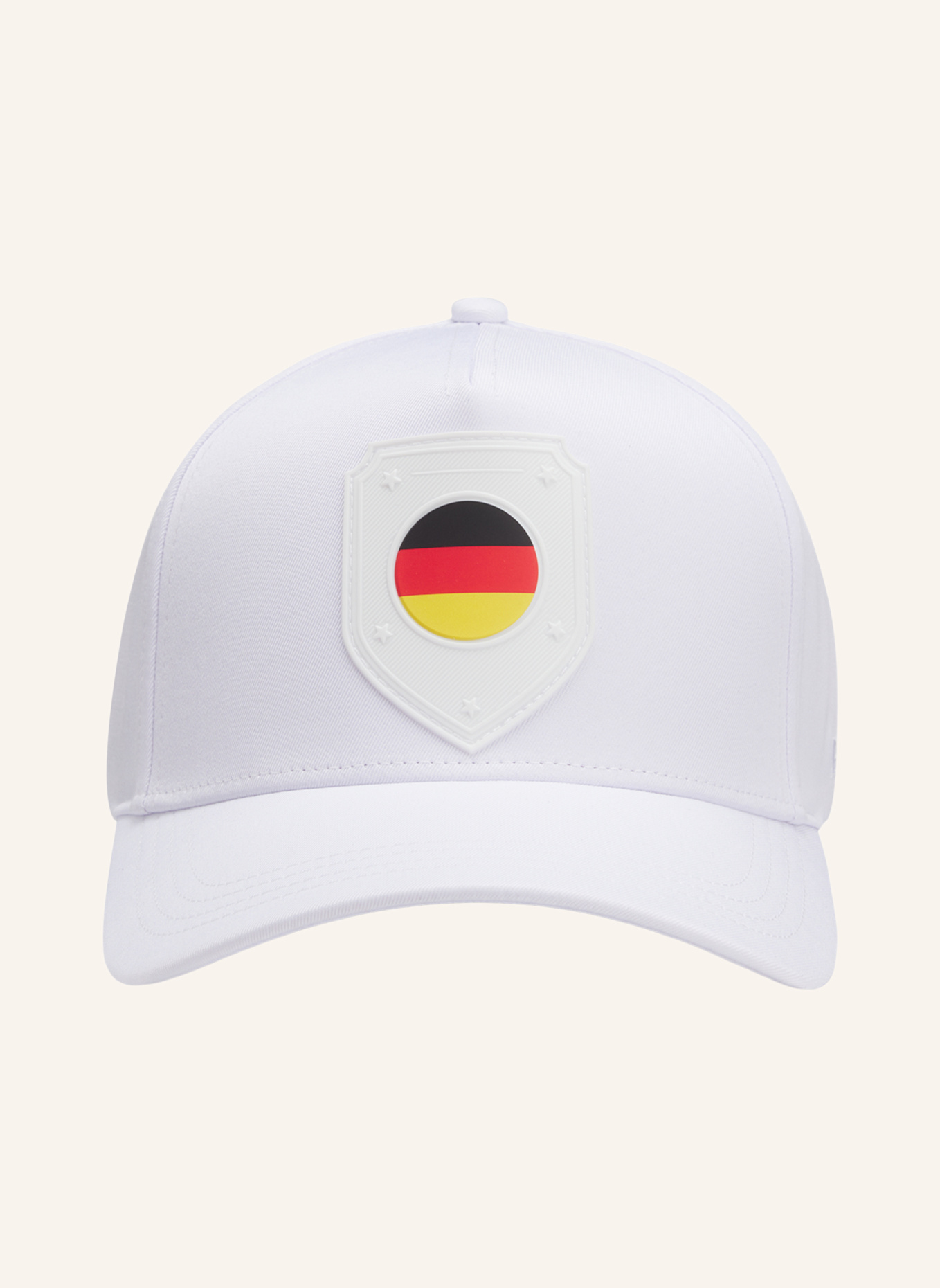 BOSS Gewebte Cap POULIN-BC D'LUX-FLAG: WEISS