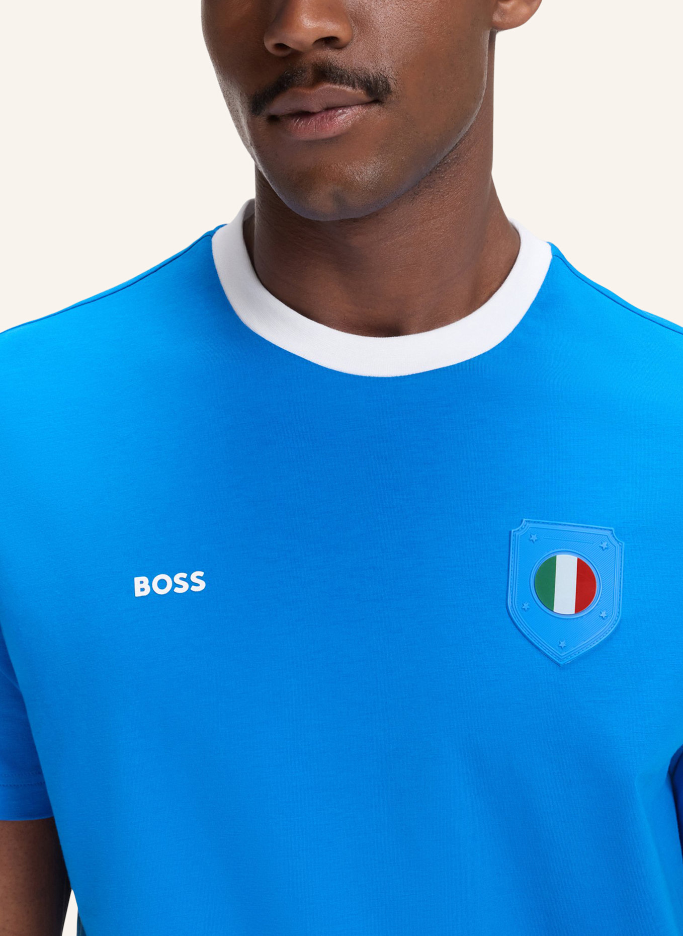 BOSS Gewebte Cap POULIN-BC D'LUX-FLAG: BLAU