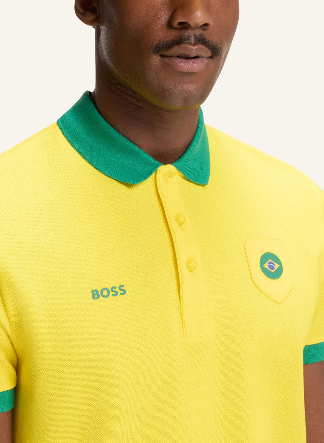 BOSS Gewebte Cap POULIN-BC D'LUX-FLAG: HELLGELB