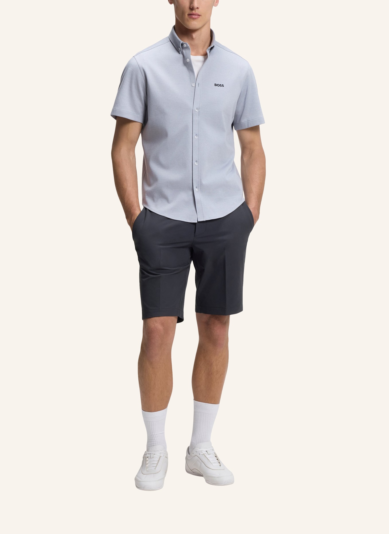 BOSS Short S_COMMUTER_10.5 INCH Slim Fit: DUNKELBLAU