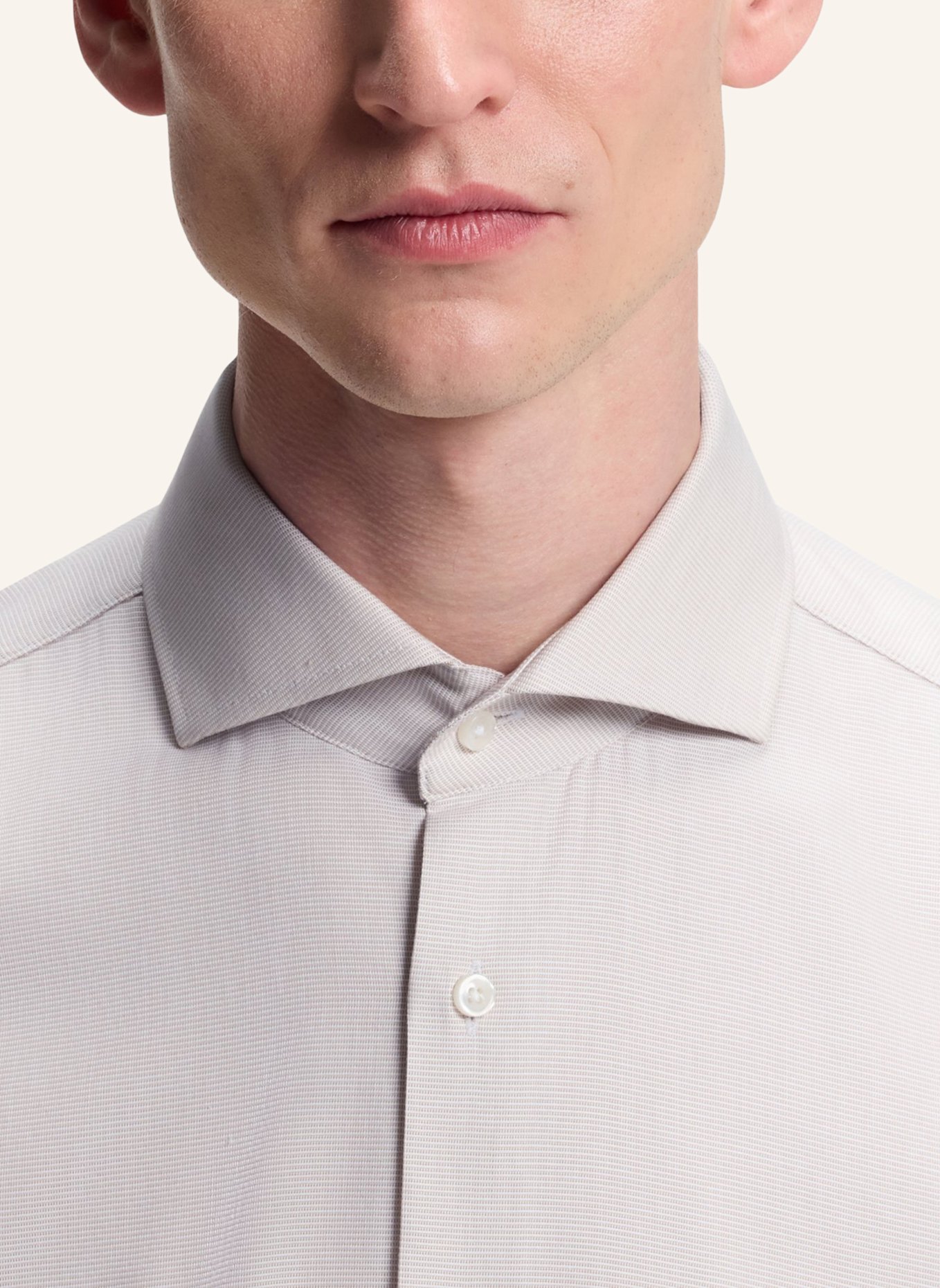 BOSS Business Hemd H-HANK-SP-B1-C1-261 Slim Fit: BEIGE