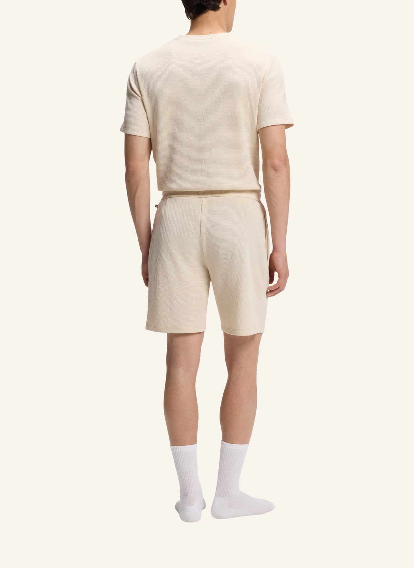 BOSS Pyjamas Unterteil WAFFLE SHORTS: WEISS