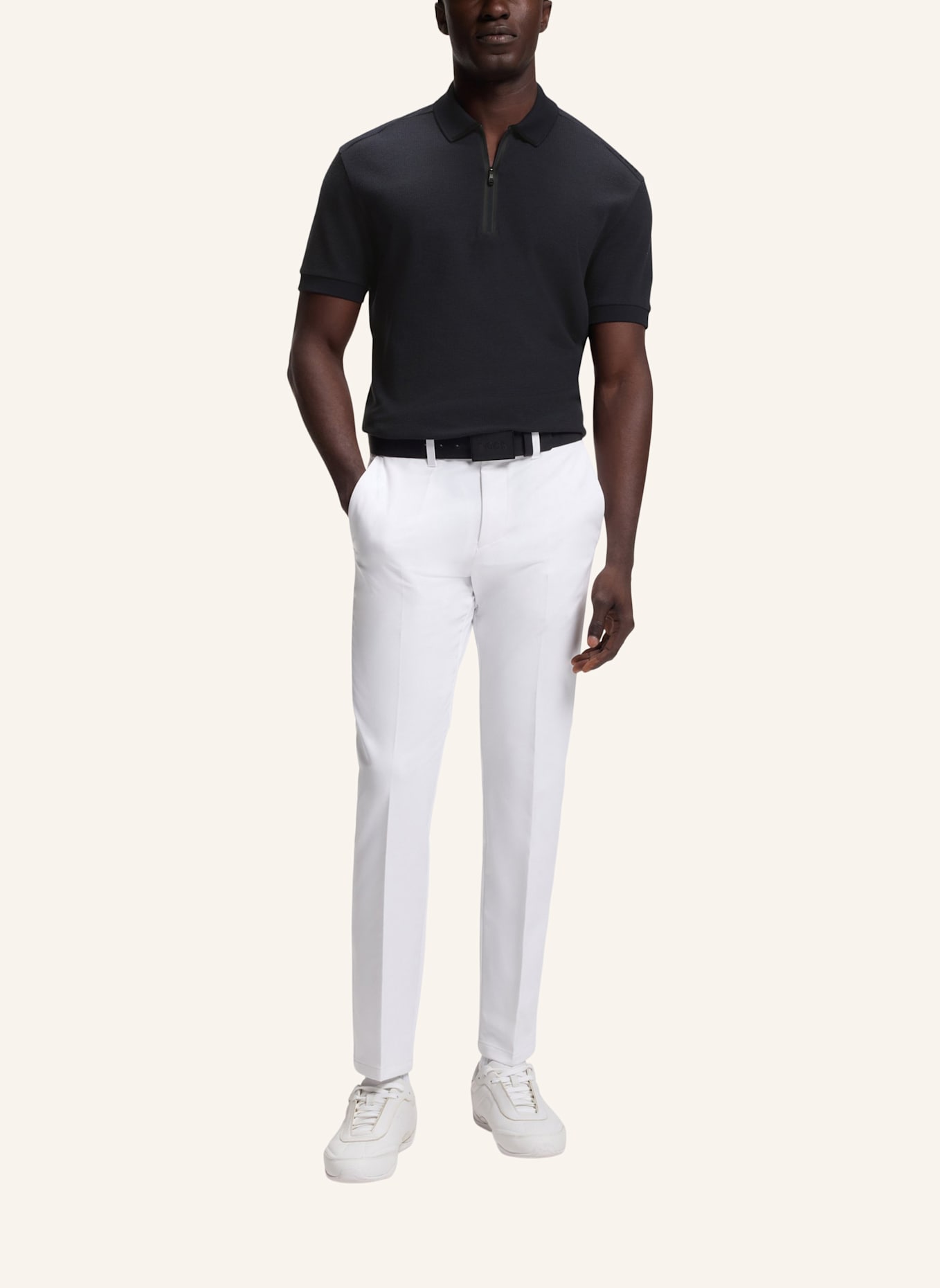 BOSS Poloshirt PL_TERRACE ZIP Regular Fit: DUNKELBLAU