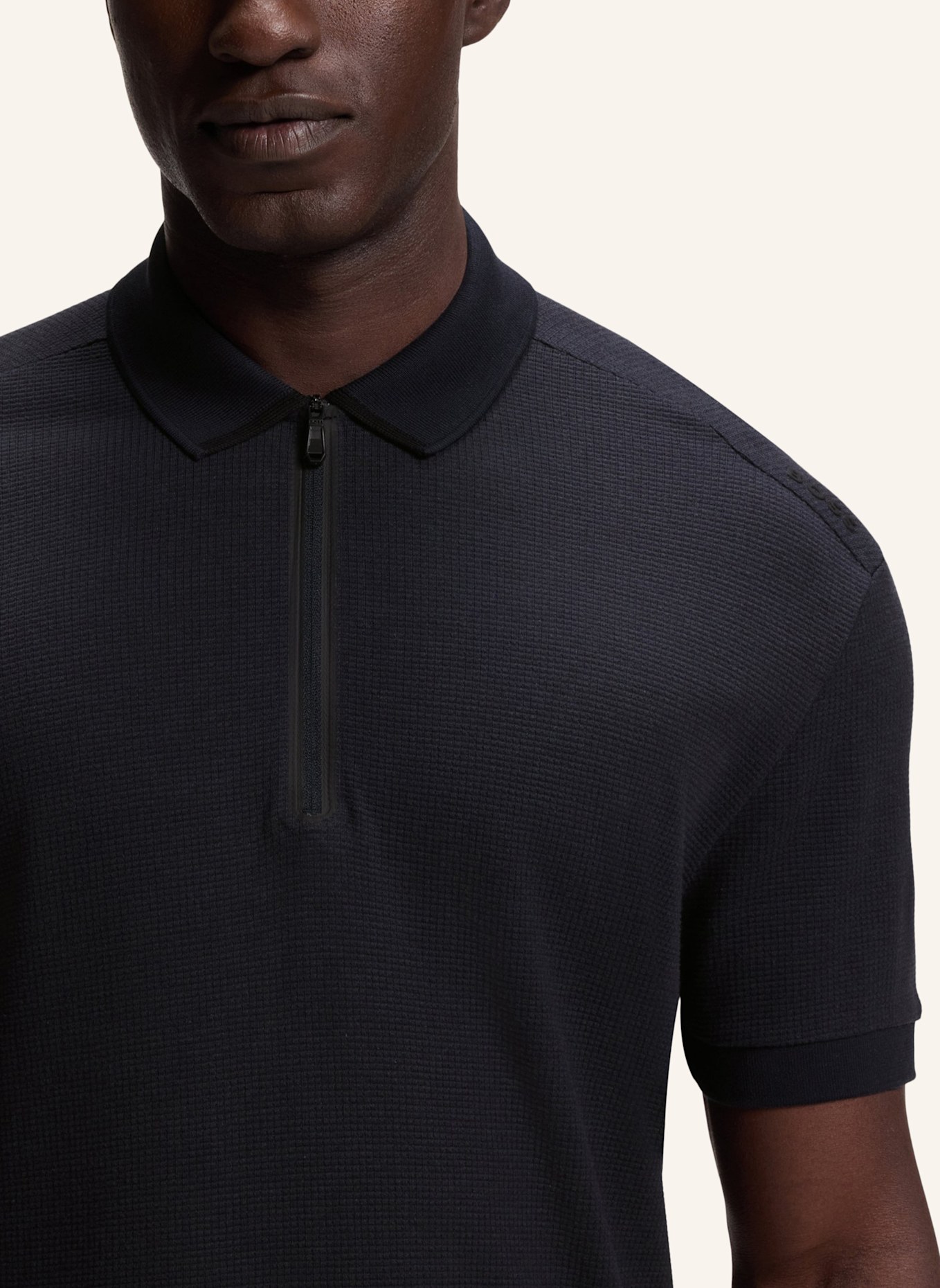 BOSS Poloshirt PL_TERRACE ZIP Regular Fit: DUNKELBLAU