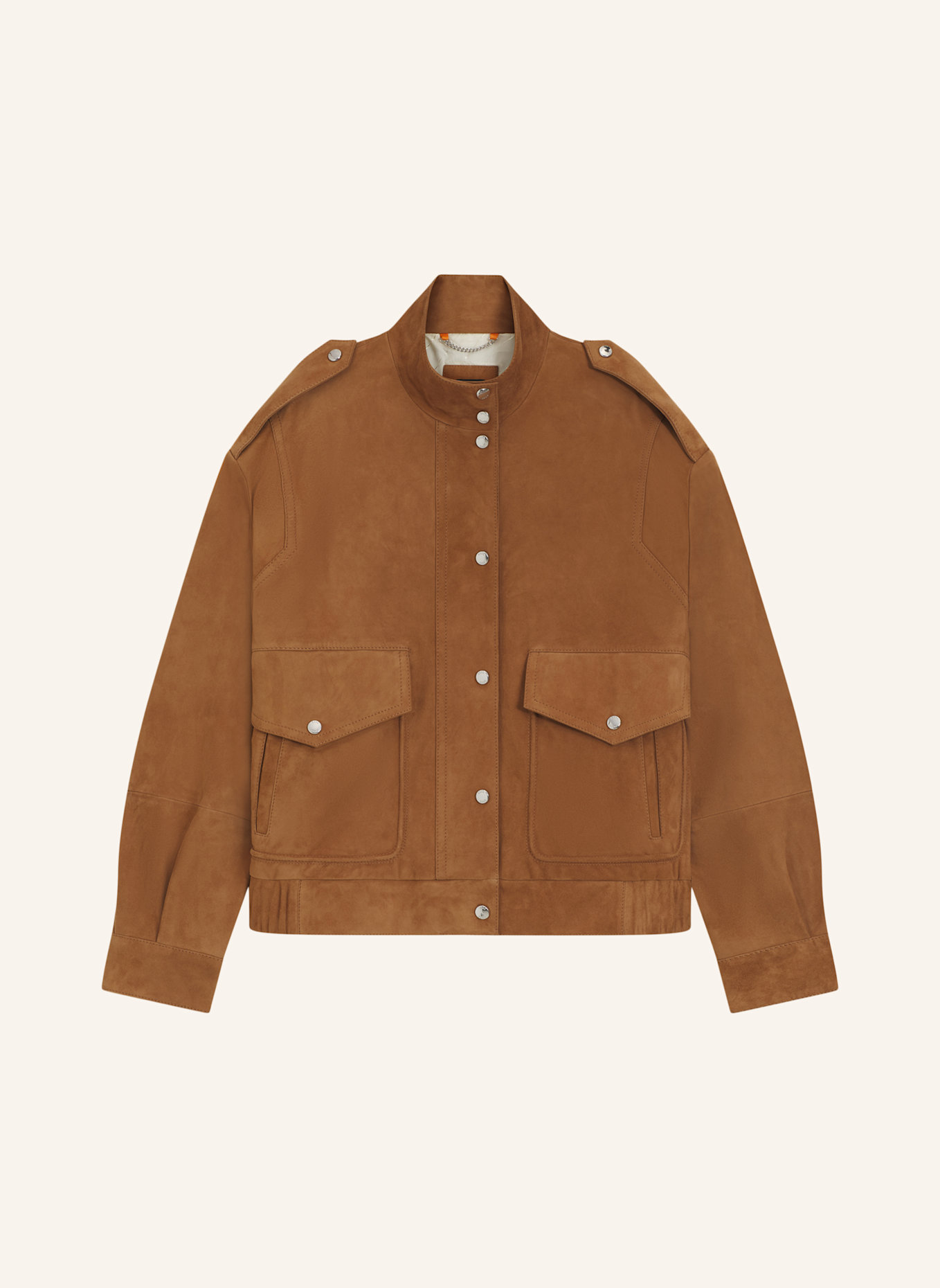 BOSS Lederjacke C_SABEA Relaxed Fit: BRAUN