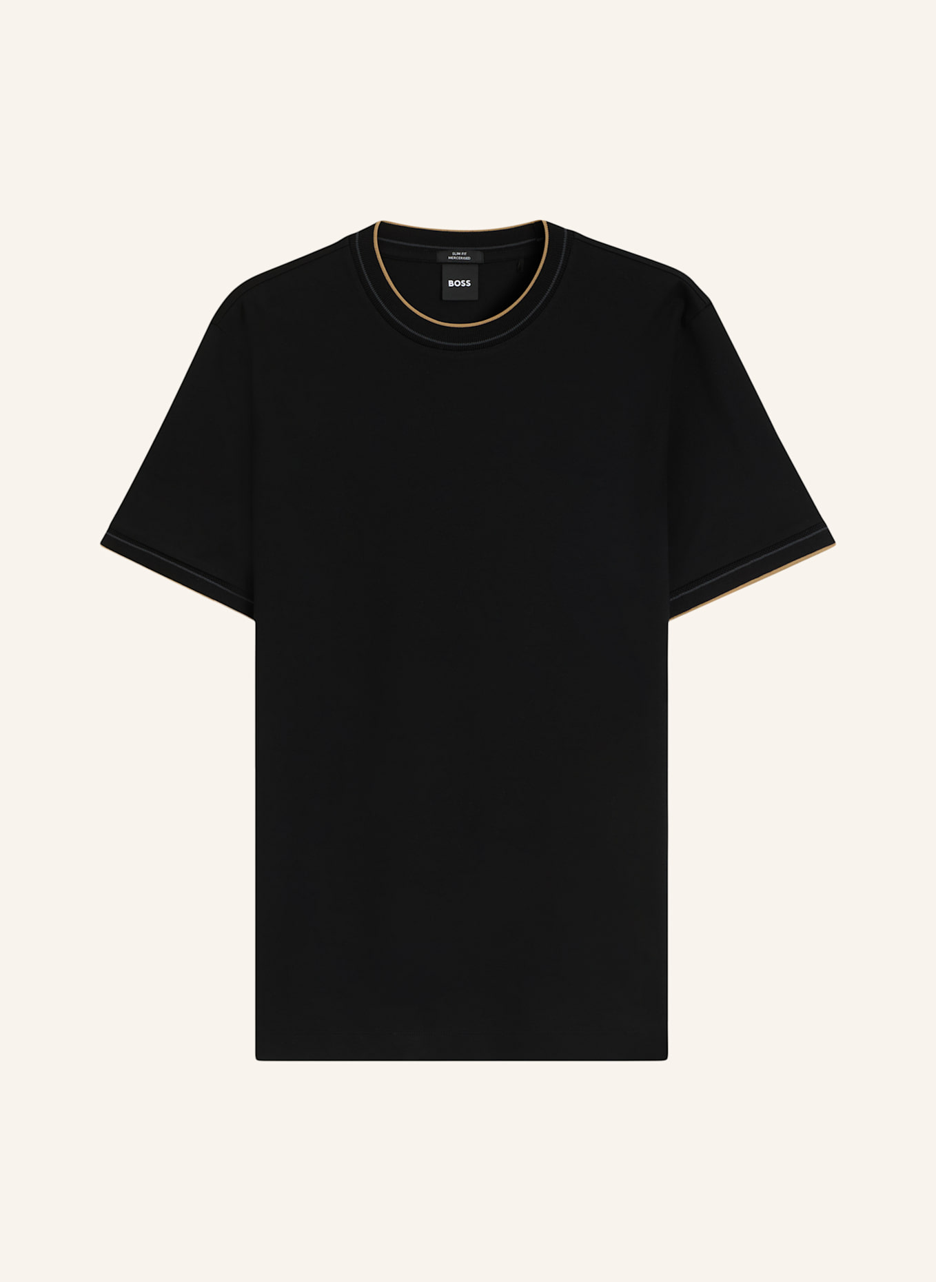 BOSS T-Shirt H-TESSLER 195 Slim Fit: SCHWARZ