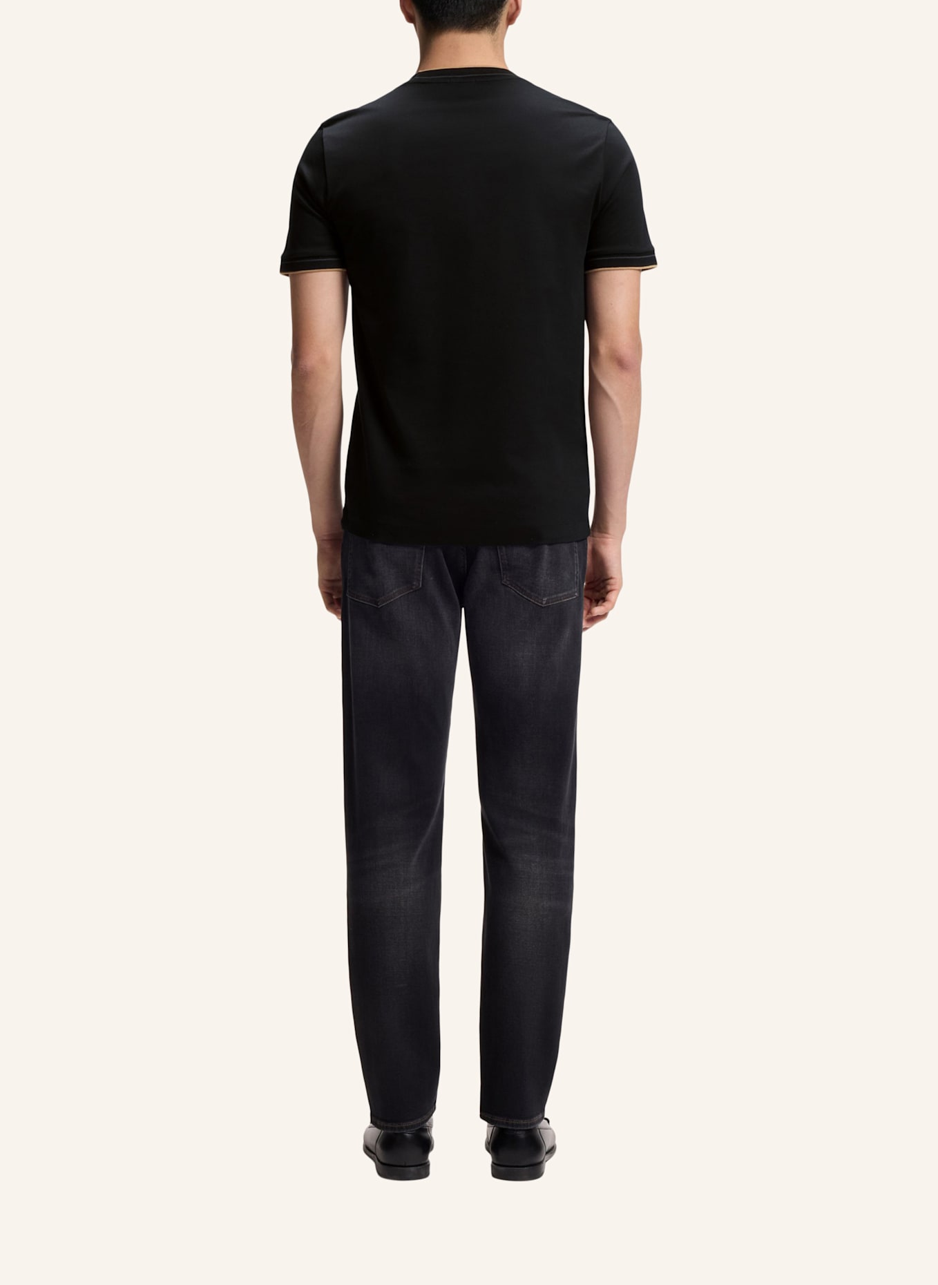 BOSS T-Shirt H-TESSLER 195 Slim Fit: SCHWARZ