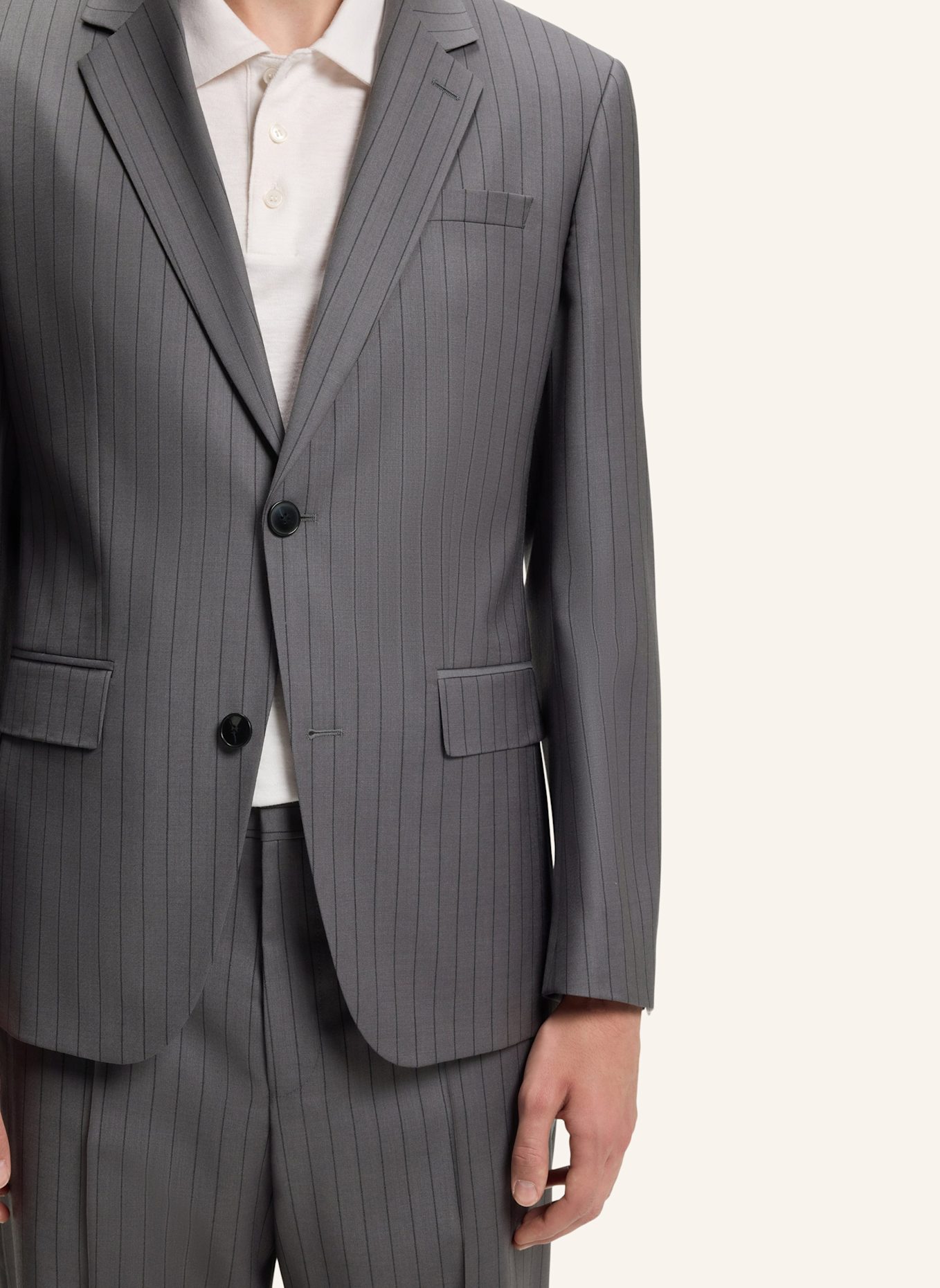 HUGO Business Anzug HENRY-GATUR263X Slim Fit: DUNKELGRAU