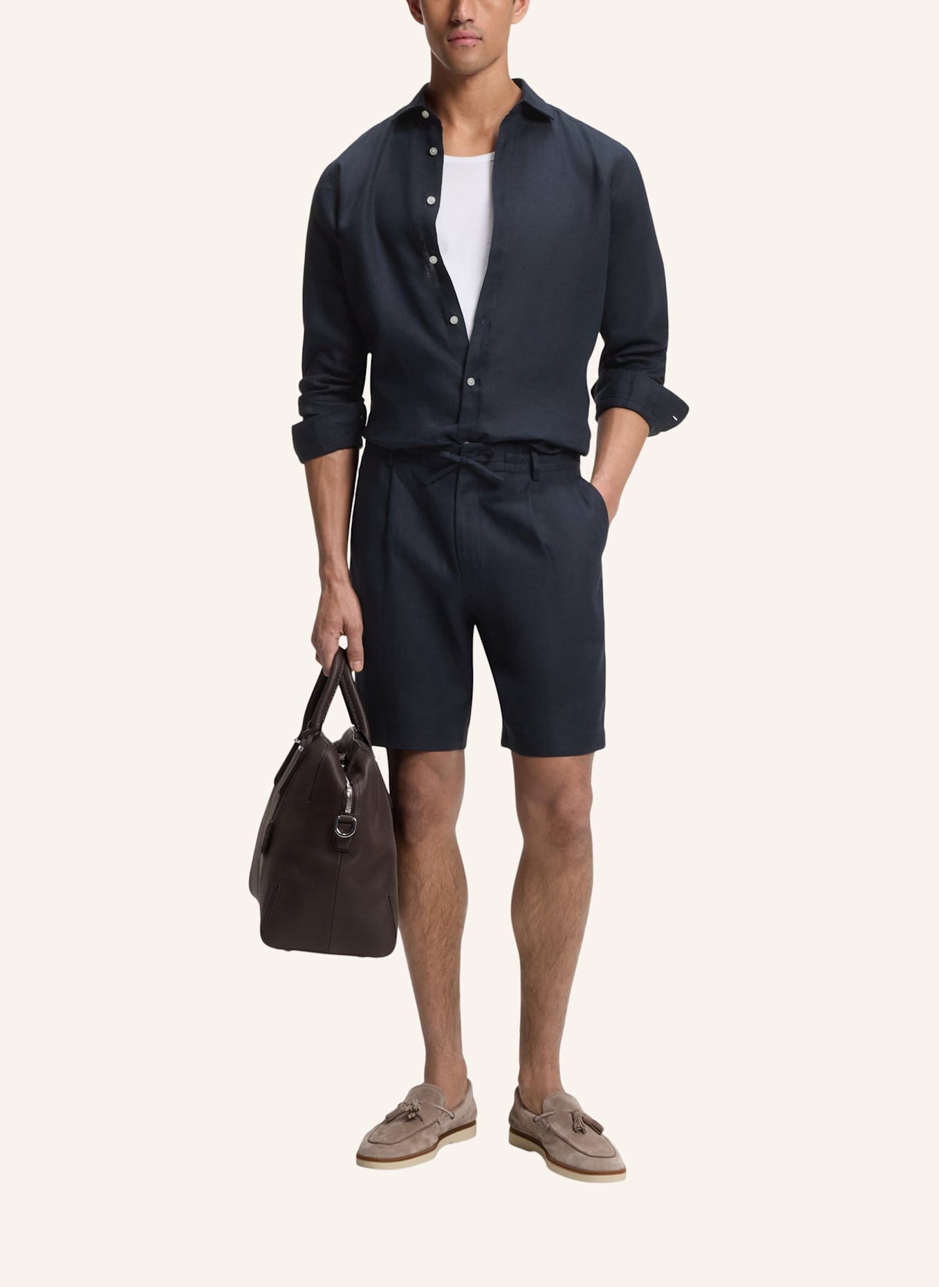 BOSS Short C-PERIN-RDS-S-262 Tapered Fit: DUNKELBLAU