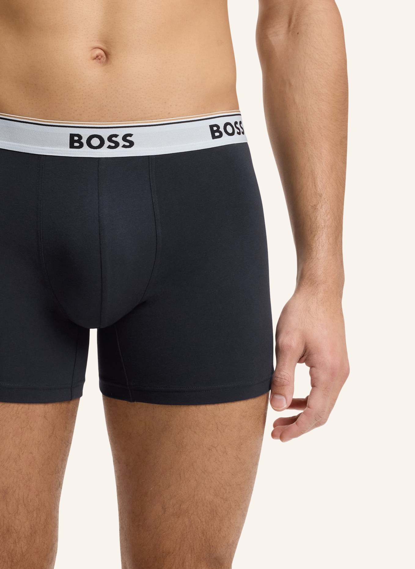 BOSS Boxershort BOXERBR 3P POWER DES: BLAU