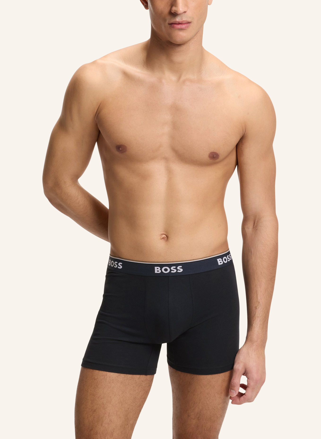 BOSS Boxershort BOXERBR 3P POWER DES: BLAU