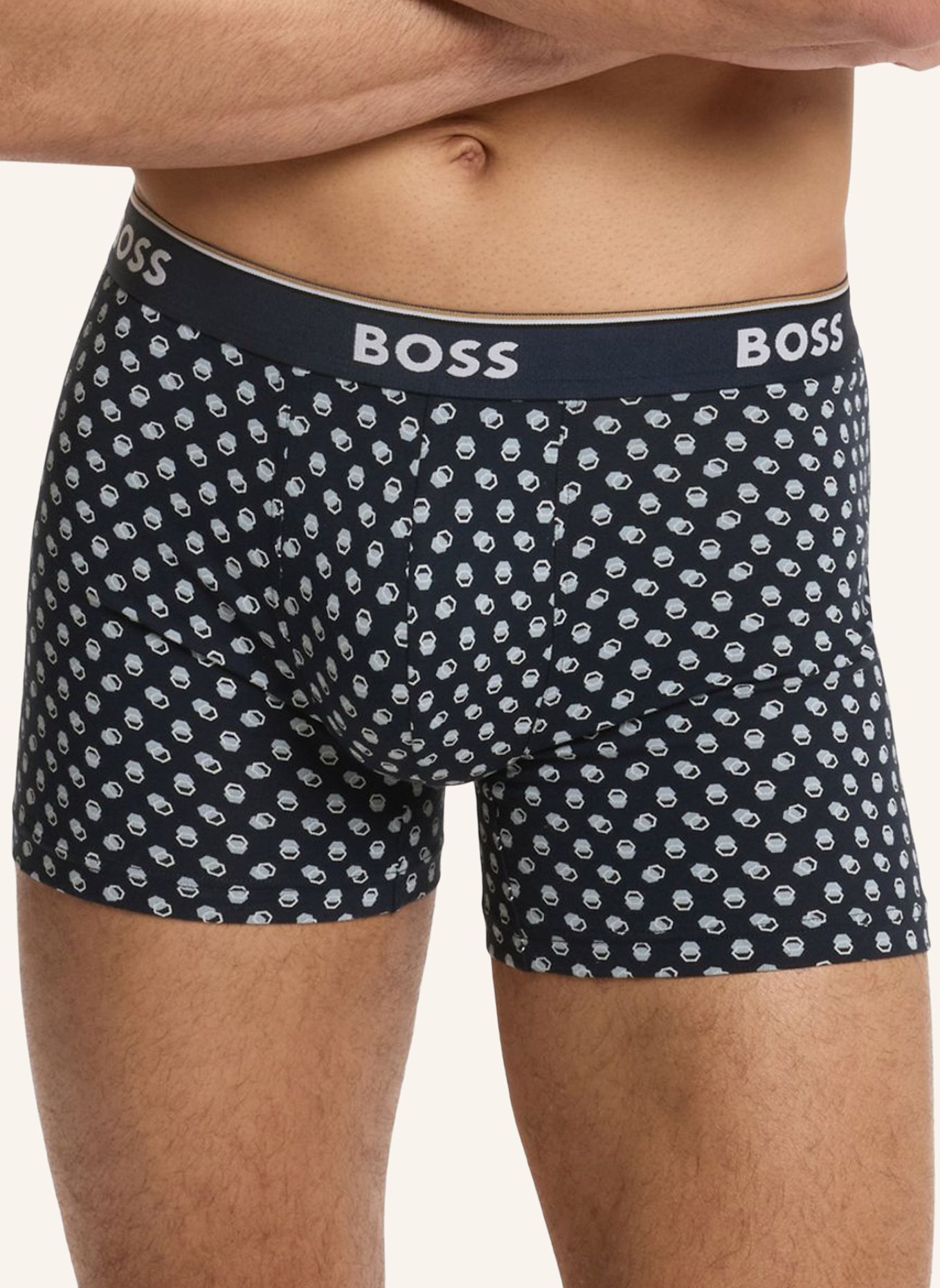 BOSS Boxershort BOXERBR 3P POWER DES: BLAU
