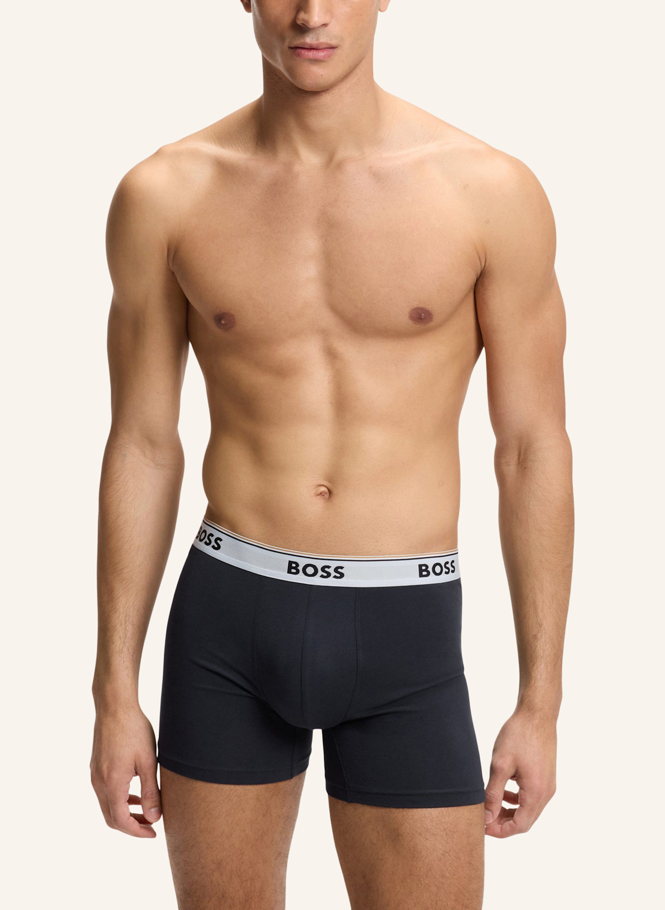 BOSS Boxershort BOXERBR 3P POWER DES: BLAU