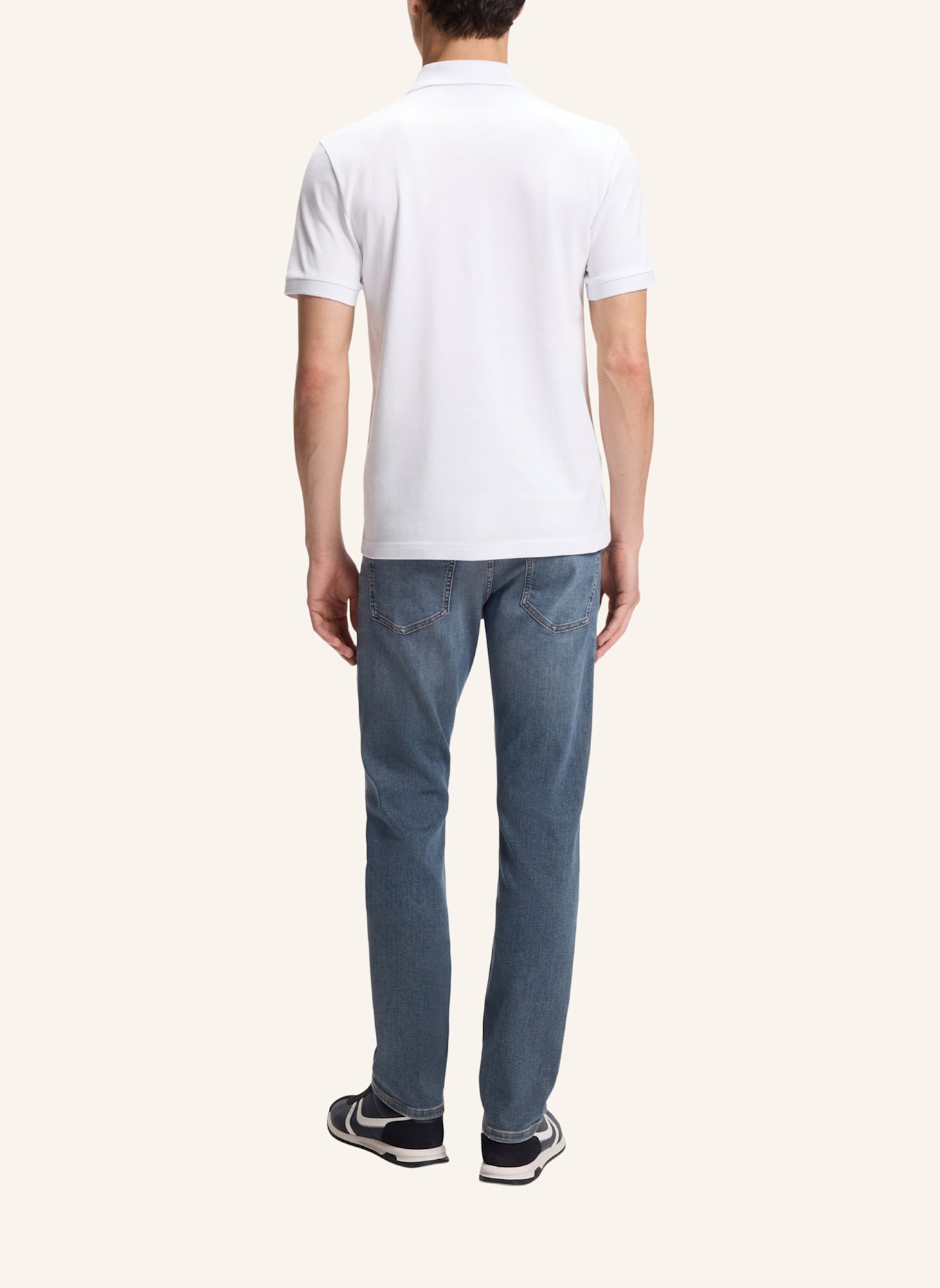 BOSS Piqué-Poloshirt PASSERZIP: WEISS