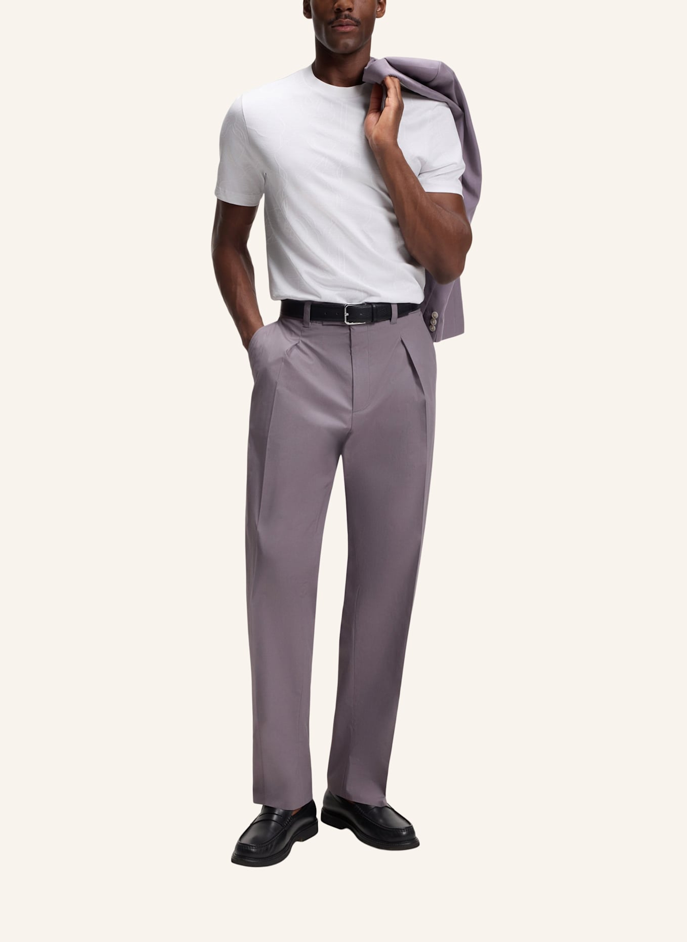 BOSS T-Shirt H-THOMPSON 233 Regular Fit: WEISS