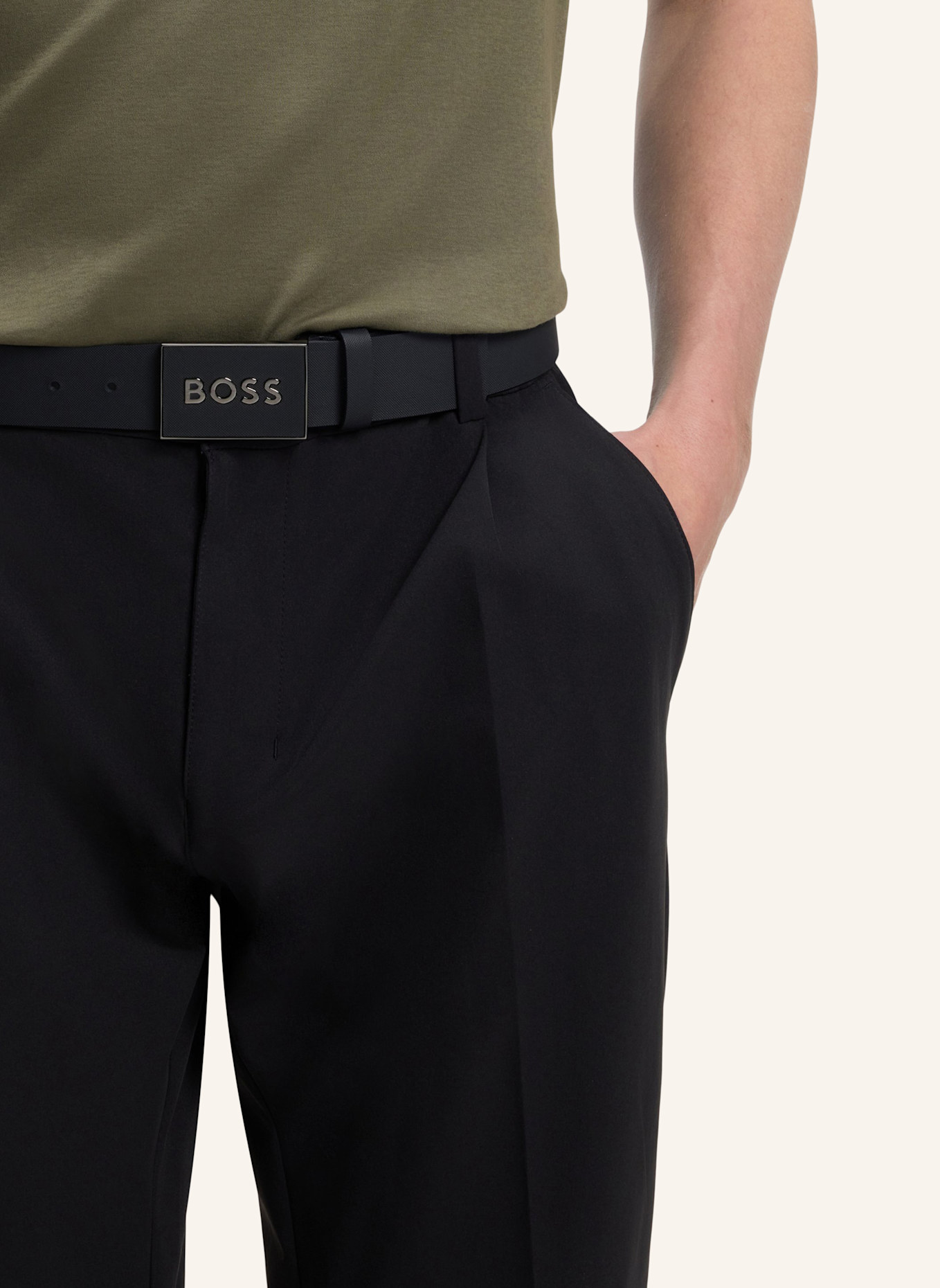 BOSS Casual Gürtel BOSS_ICON-S1_SZ40: SCHWARZ