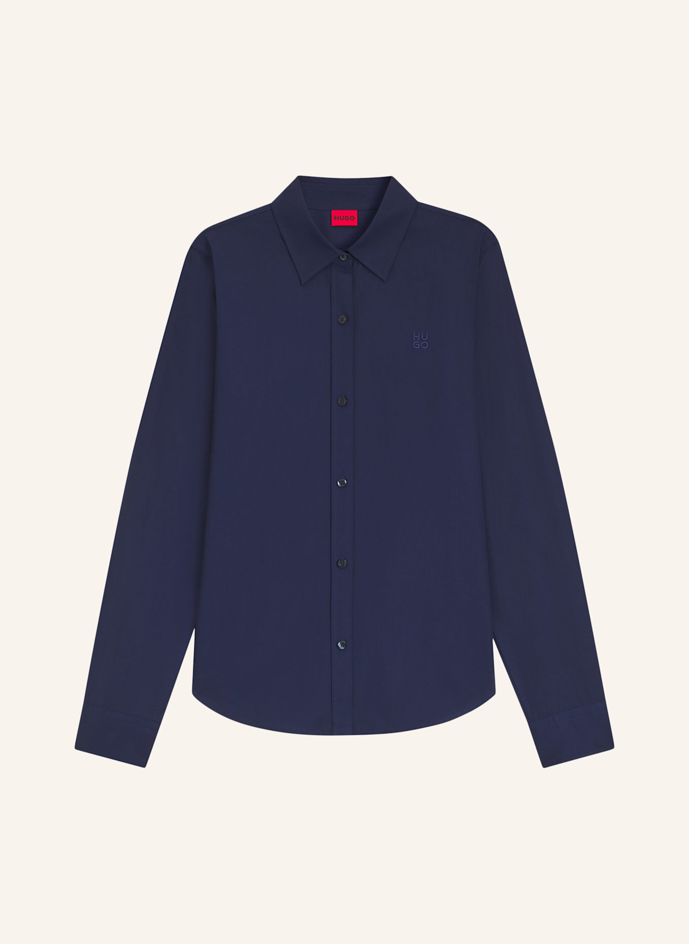 HUGO Business Bluse THE ESSENTIAL SHIRT Regular Fit: BLAU