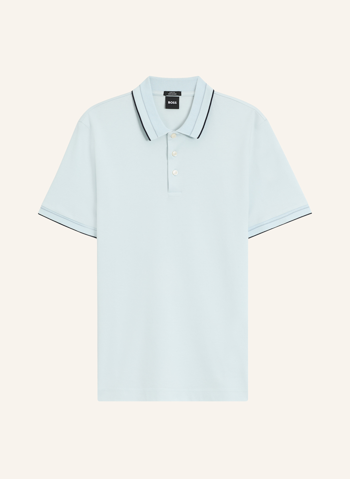 BOSS Poloshirt H-PHILLIPSON 195 Slim Fit: HELLBLAU
