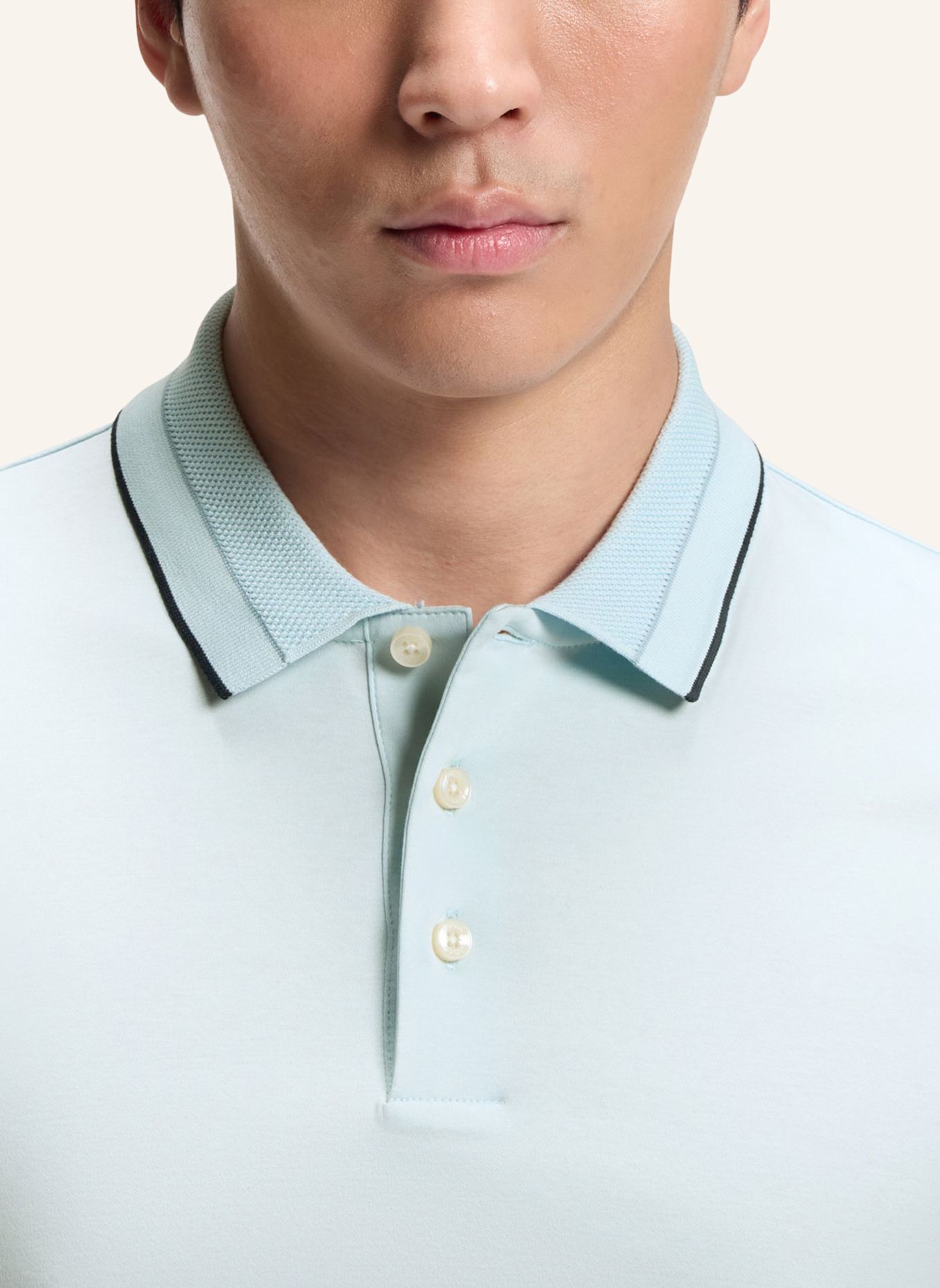 BOSS Poloshirt H-PHILLIPSON 195 Slim Fit: HELLBLAU
