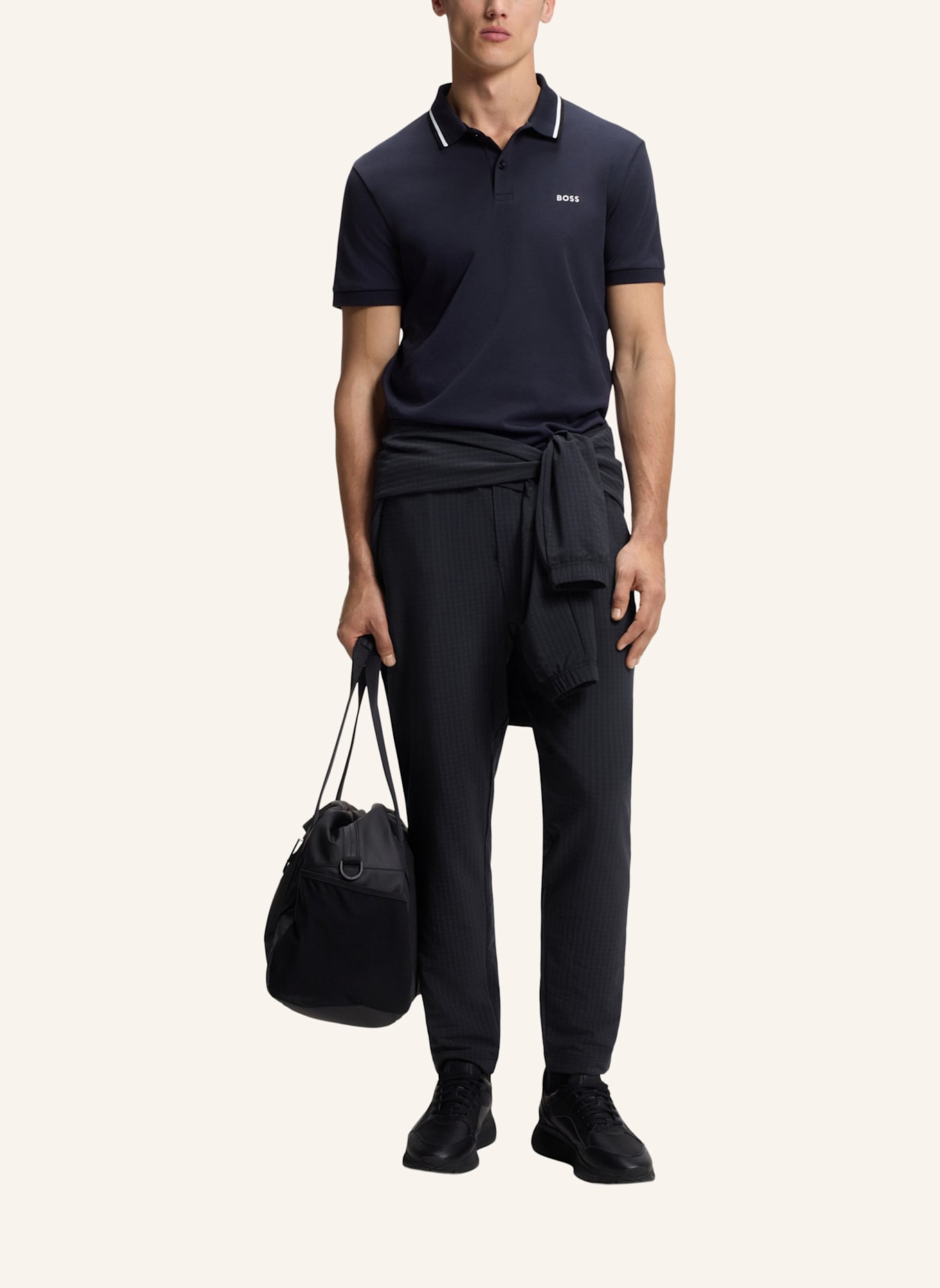 BOSS Casual Hose JT_TERRACE TAPERED 100 % Not Applicable: DUNKELBLAU