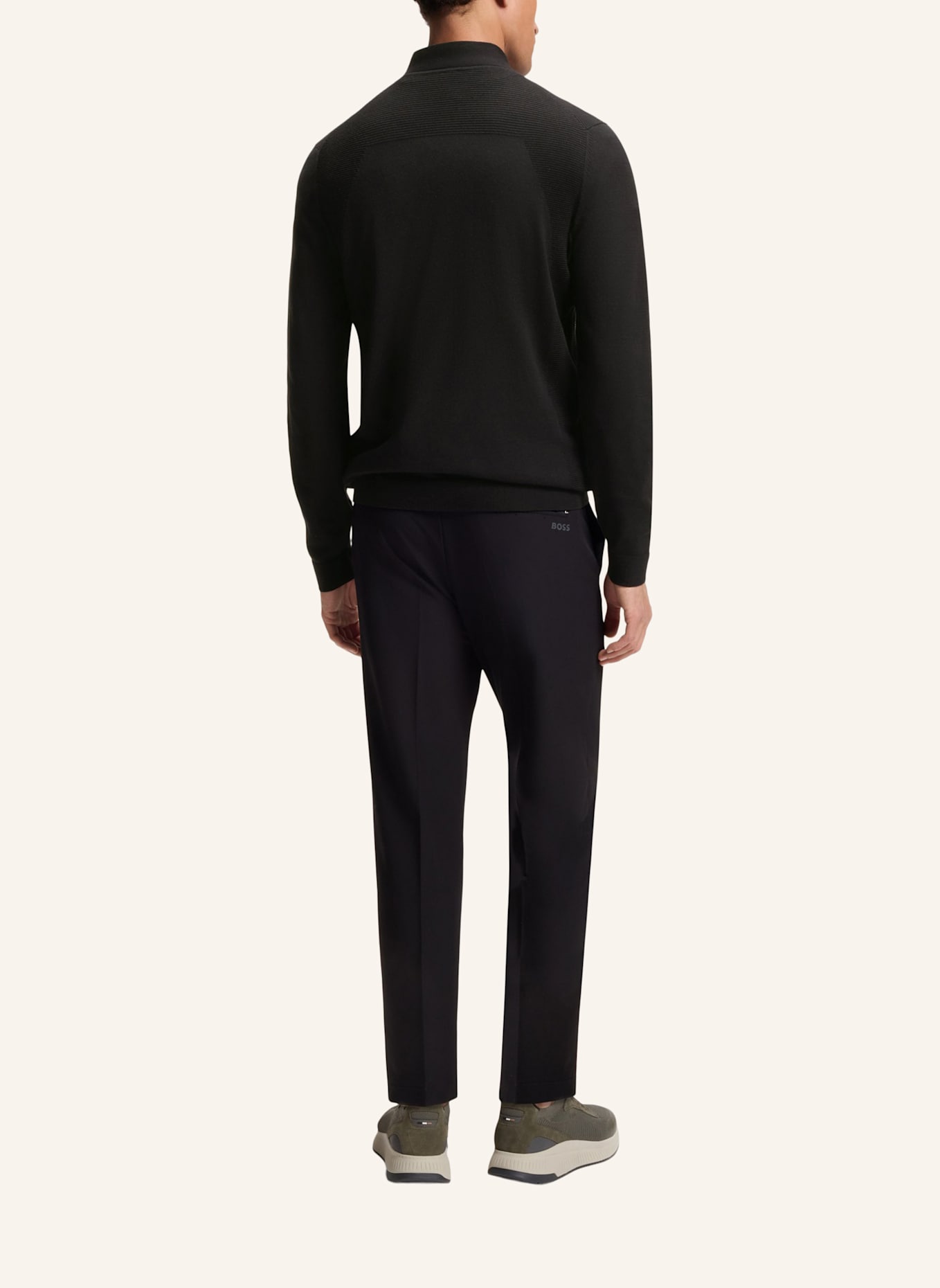 BOSS Pullover KN_MOMENTUM-LITE MZ Regular Fit: SCHWARZ