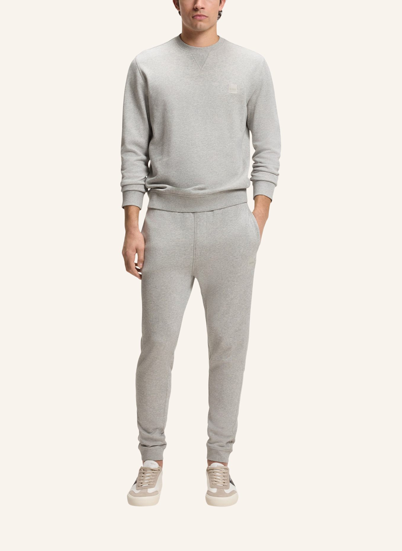 BOSS Casual Hose SESTART Regular Fit: HELLGRAU