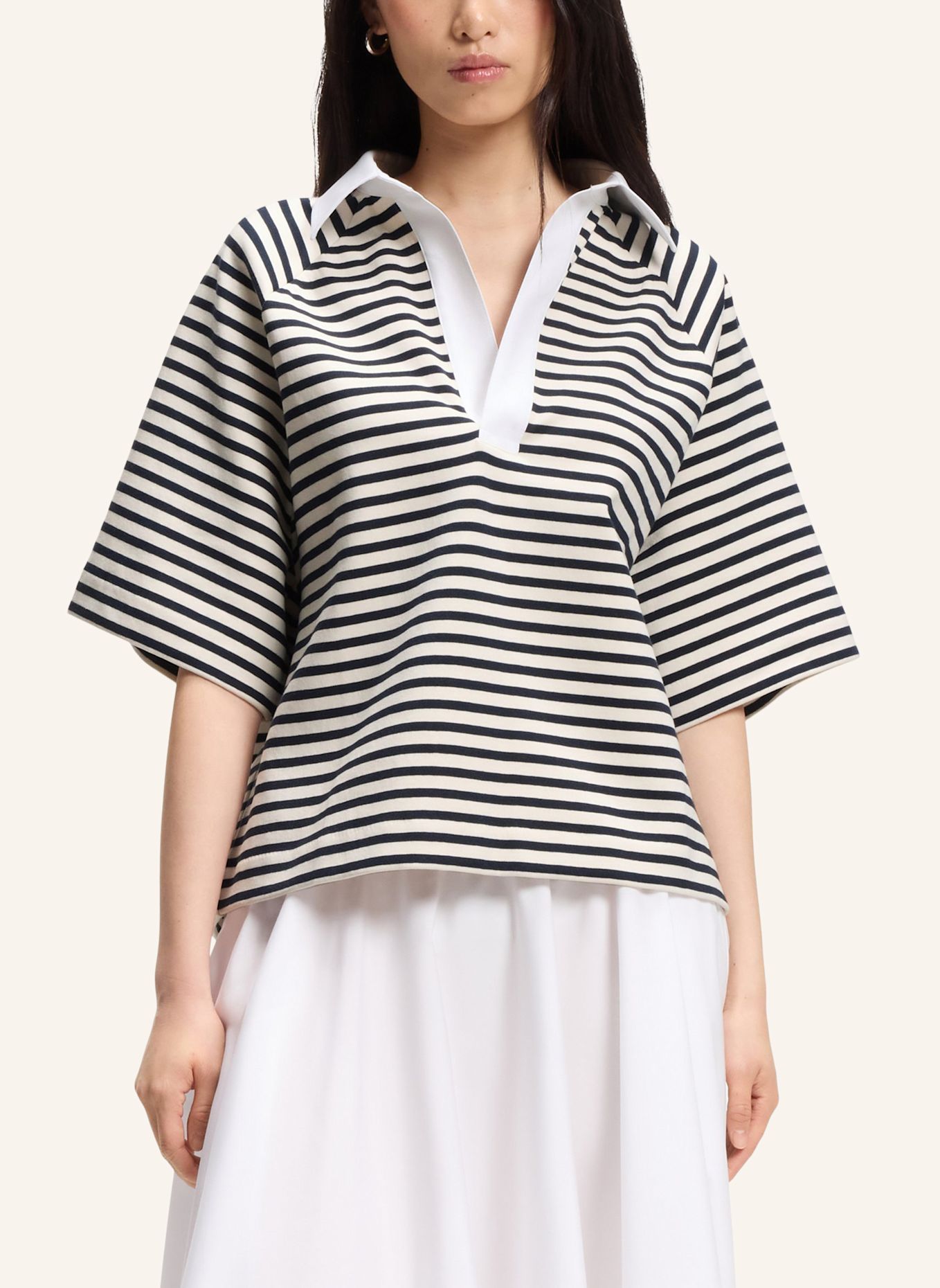 BOSS Sweatshirts ESSIPA_STRIPED: DUNKELBLAU